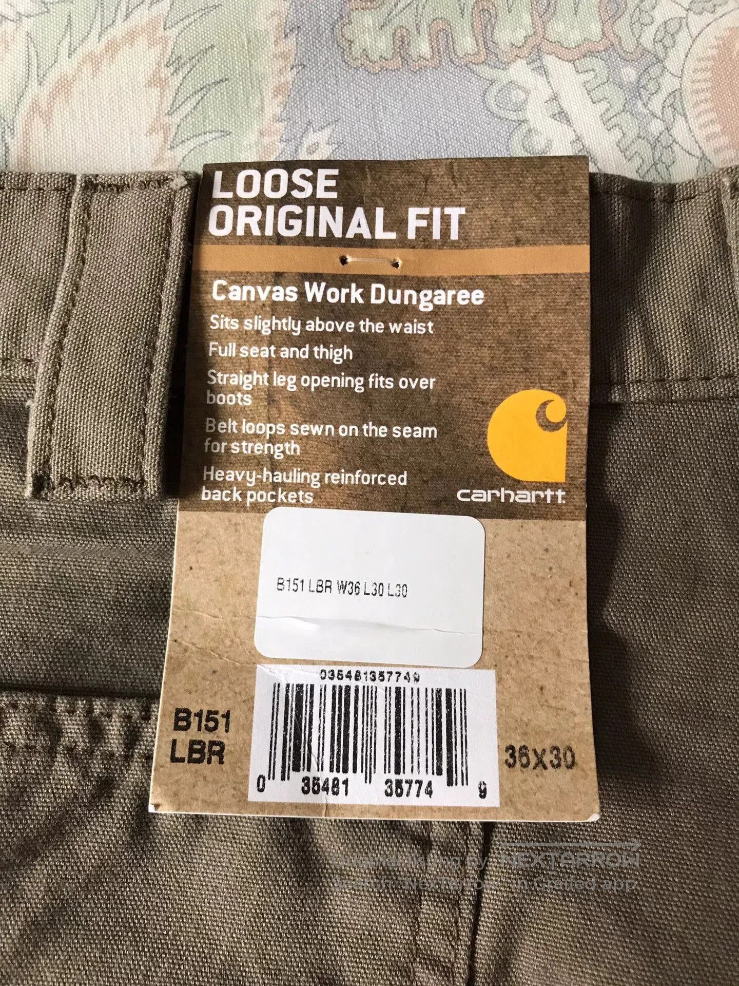 Carhartt Carhartt B151 LBR Canvas Work Pants. Size US 36 / EU 52 - 8 Thumbnail