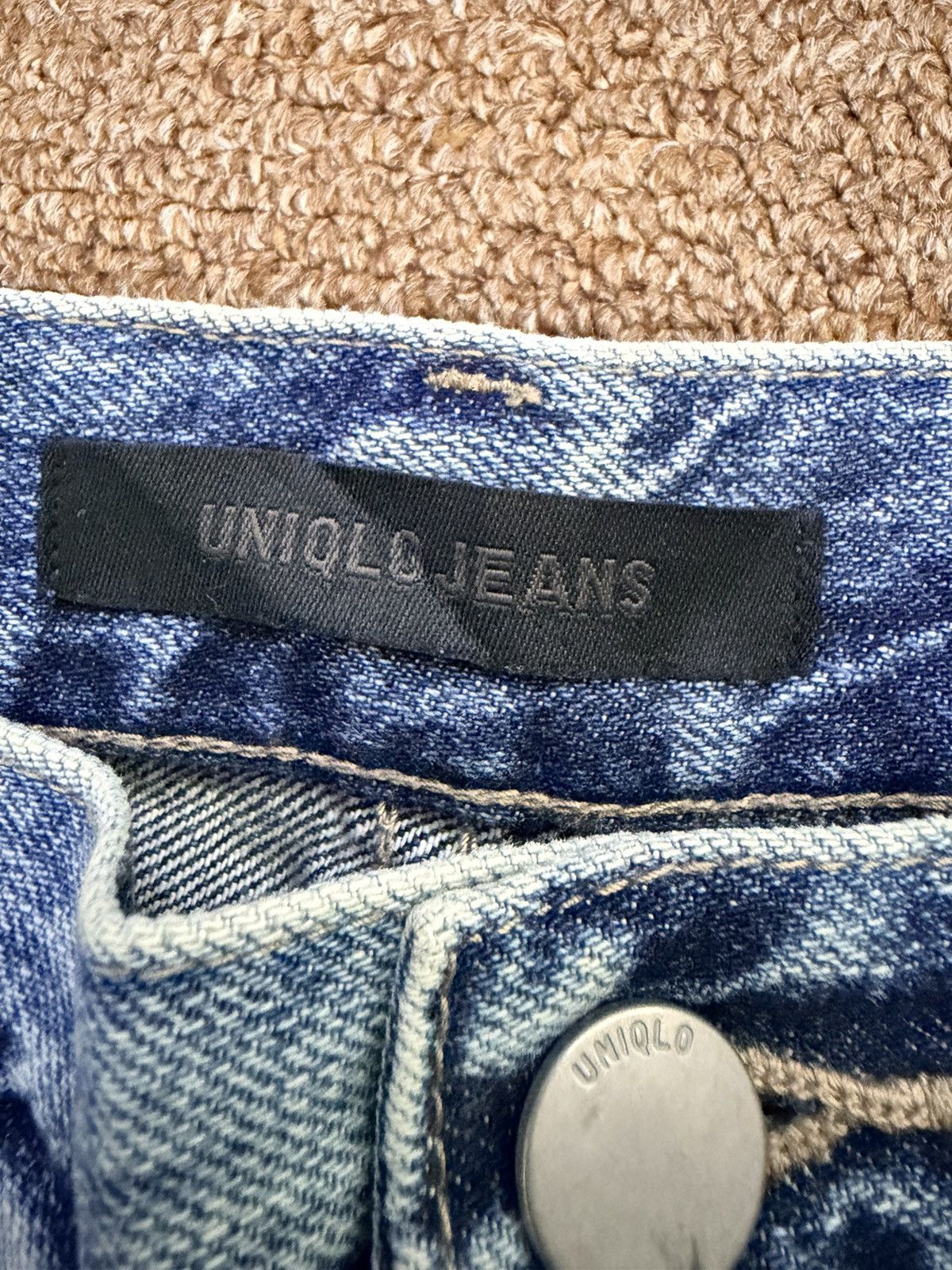 Japanese Brand Vintage Uniqlo Jeans Distressed Acid-wash Denim Pants Size US 30 / EU 46 - 7 Thumbnail