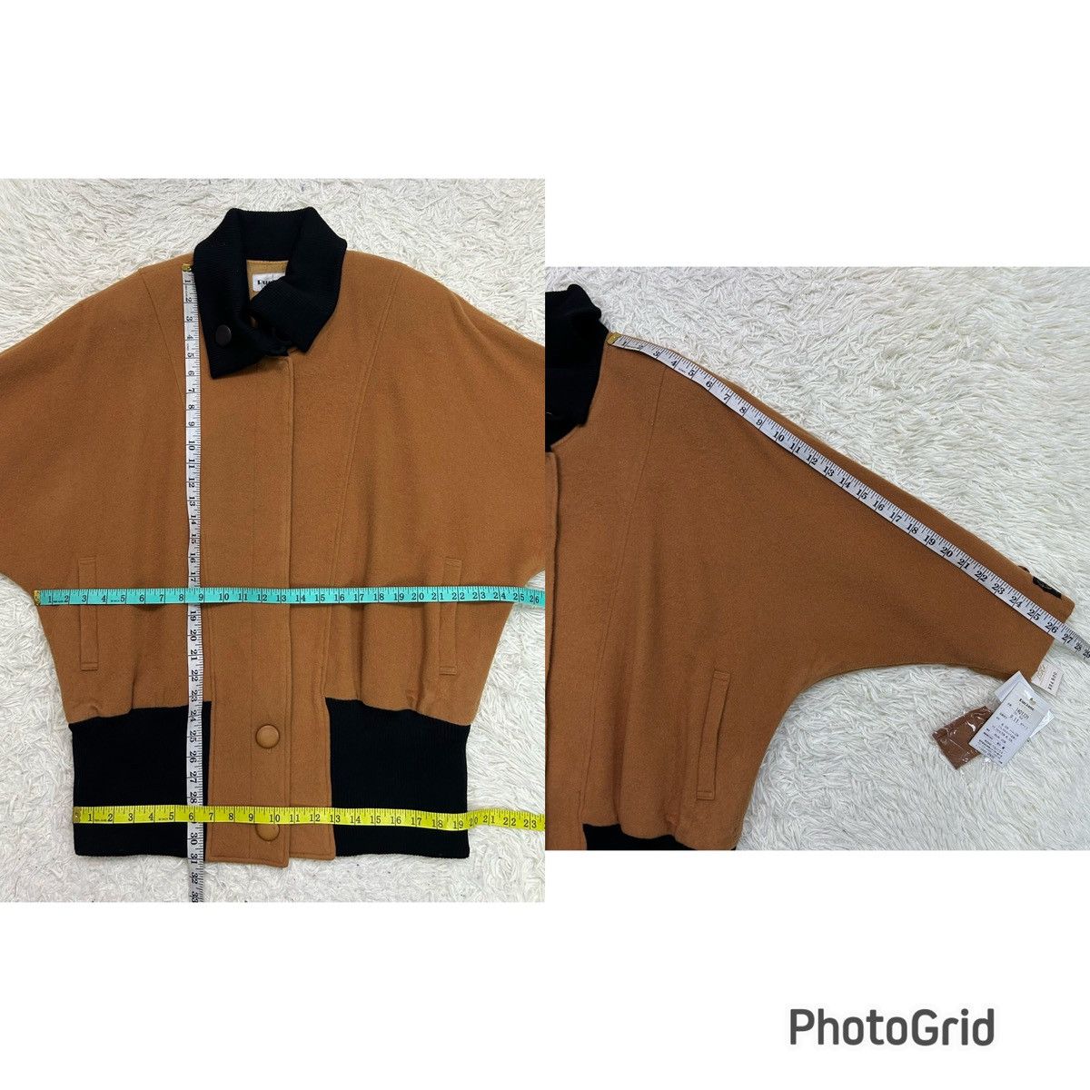 Luciano Barbera Ruciano "Luciano" Wool Batwing Hidden Button Down Jacket Size XL / US 12-14 / IT 48-50 - 11 Thumbnail