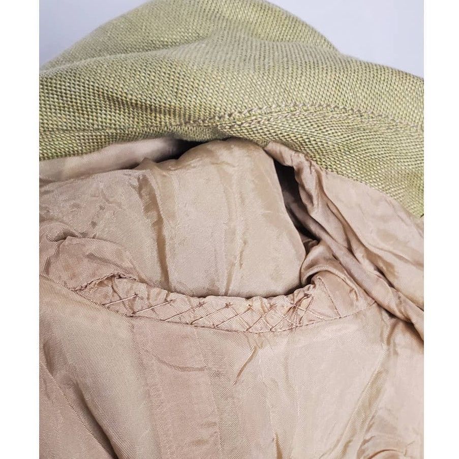 Akris AKRIS Designer Classic Green Linen & Silk Blend Blazer Size L / US 10 / IT 46 - 10 Thumbnail