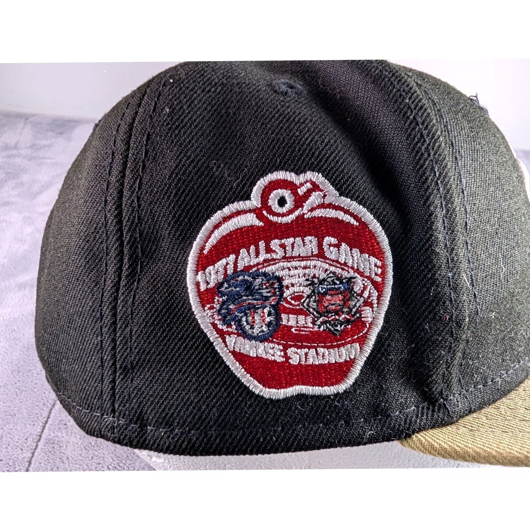 New Era New Era 59FIFTY NY Yankees 1977 All Star Game Patch Hat Black Tan 7 1/4 Fitted Size ONE SIZE - 4 Thumbnail