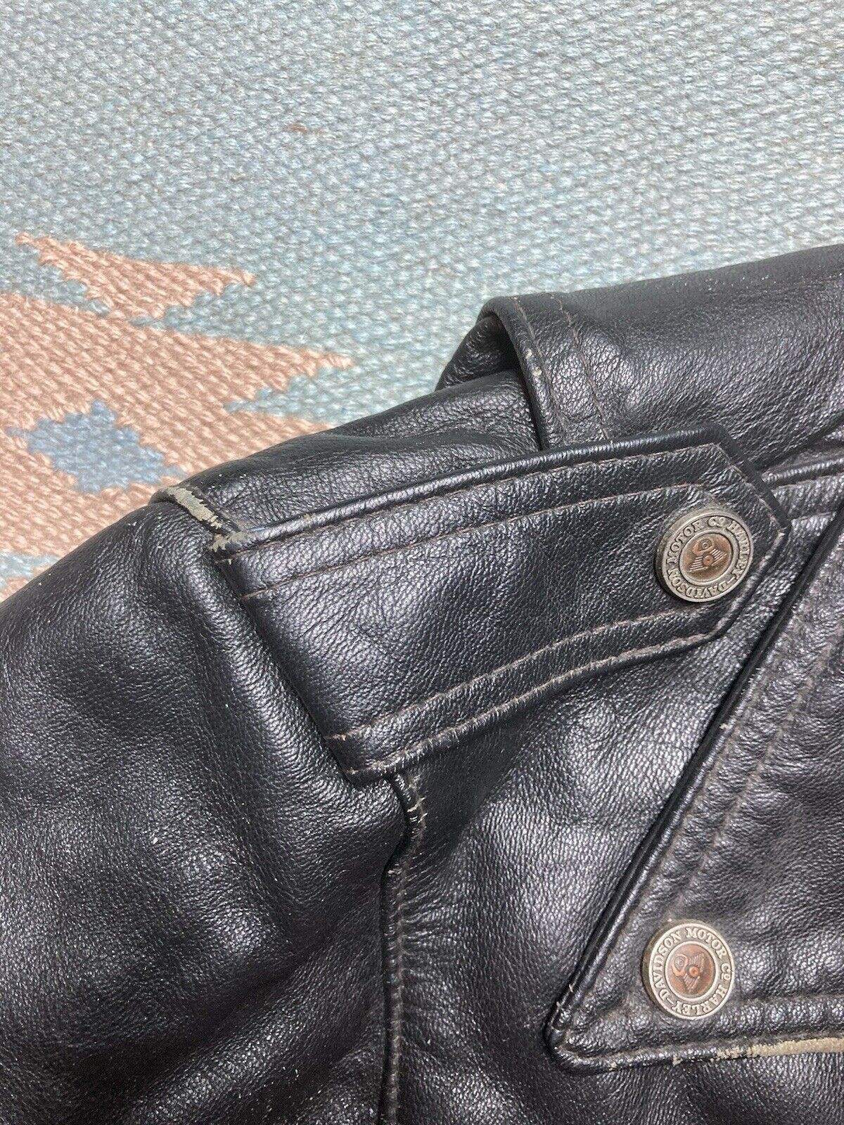 Harley Davidson × Vintage Harley Davidson leather jacket biker shovelhead belted XL Size US XL / EU 56 / 4 - 9 Thumbnail