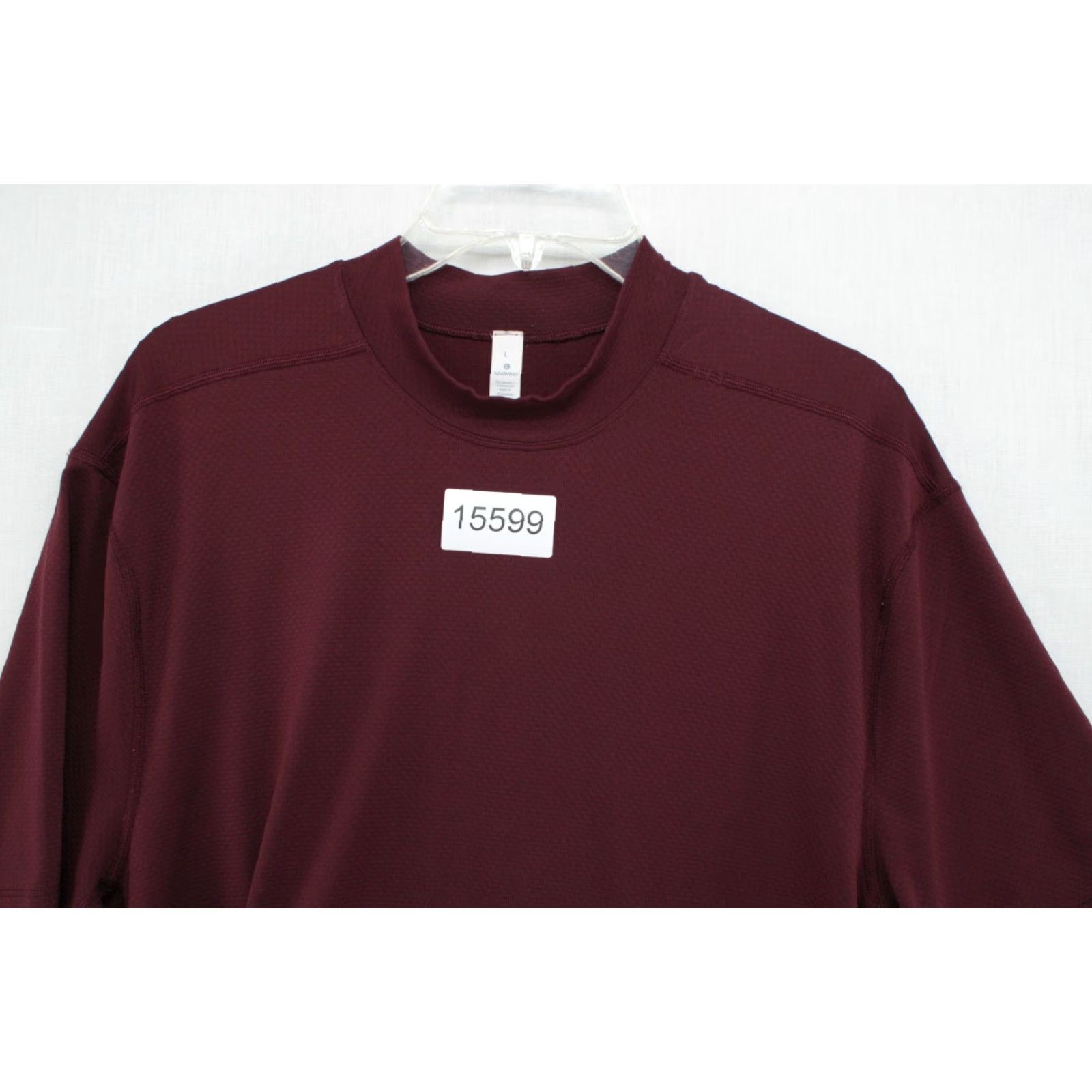 Lululemon Lululemon License to Move T-Shirt Mens Large Burgundy Crew Neck Waffle Knit Size US L / EU 52-54 / 3 - 8 Thumbnail