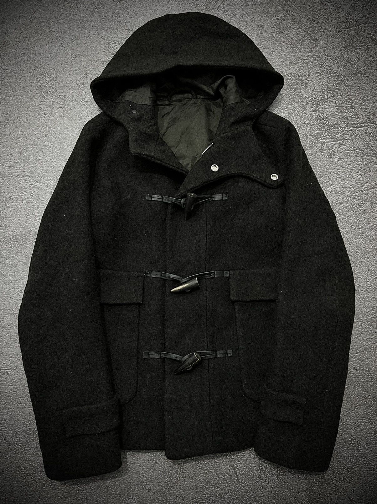 Japanese Brand Japanese Unknow Brand Wool Hood Jacket Size US M / EU 48-50 / 2 - 1 Thumbnail