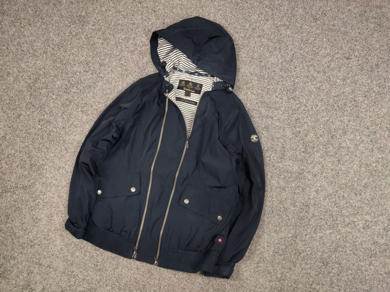 Barbour Barbour Pendeen Waterproof Womens Hoodie Zip Blue Jacket Size L / US 10 / IT 46 - 3 Thumbnail