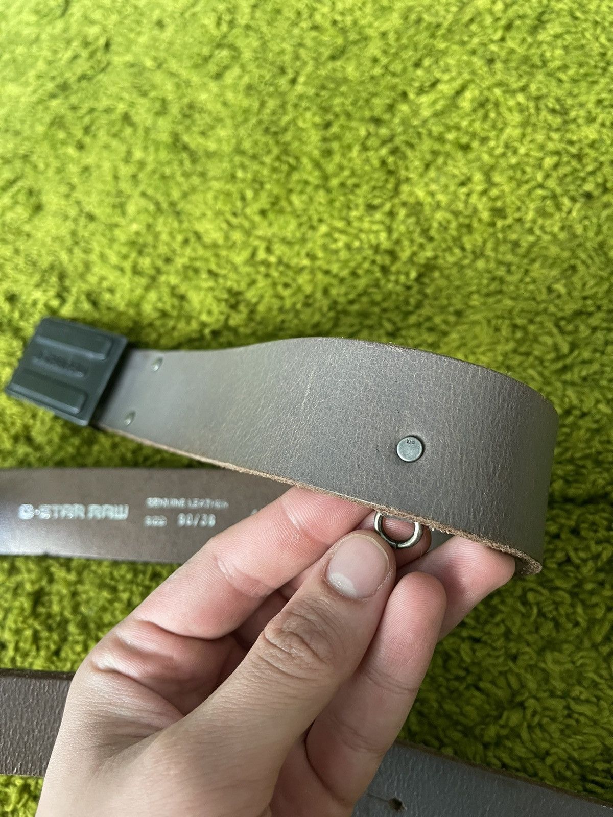 Cowboy Equipment × G-Star G-Star Raw buckle logo real leather western belt Size 34 - 6 Thumbnail