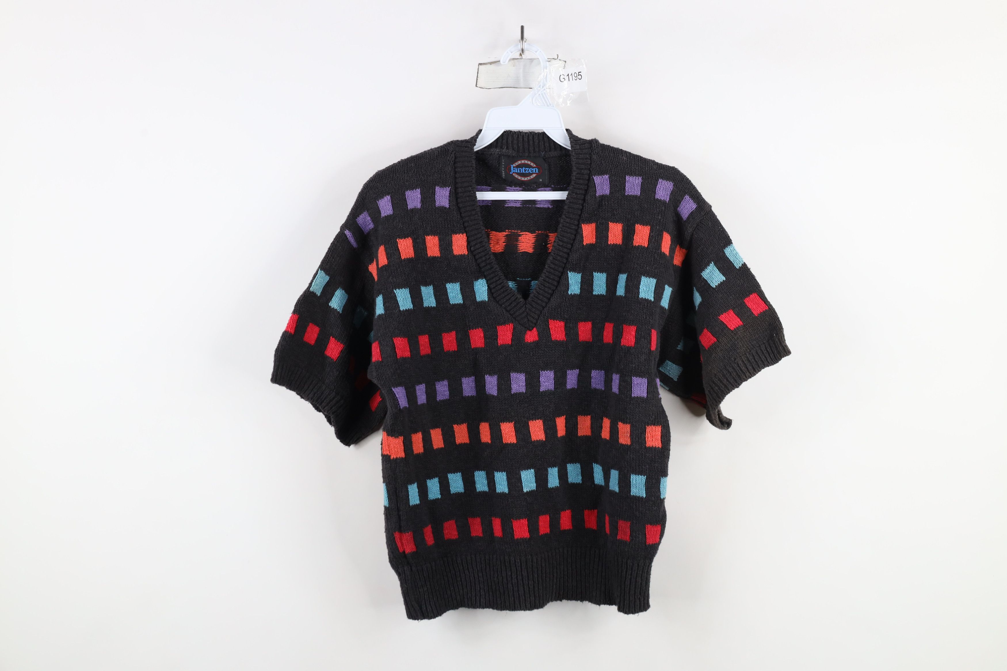 Vintage Vintage 90s Streetwear Square Knit Short Sleeve Sweater USA Size M / US 6-8 / IT 42-44 - 1 Thumbnail