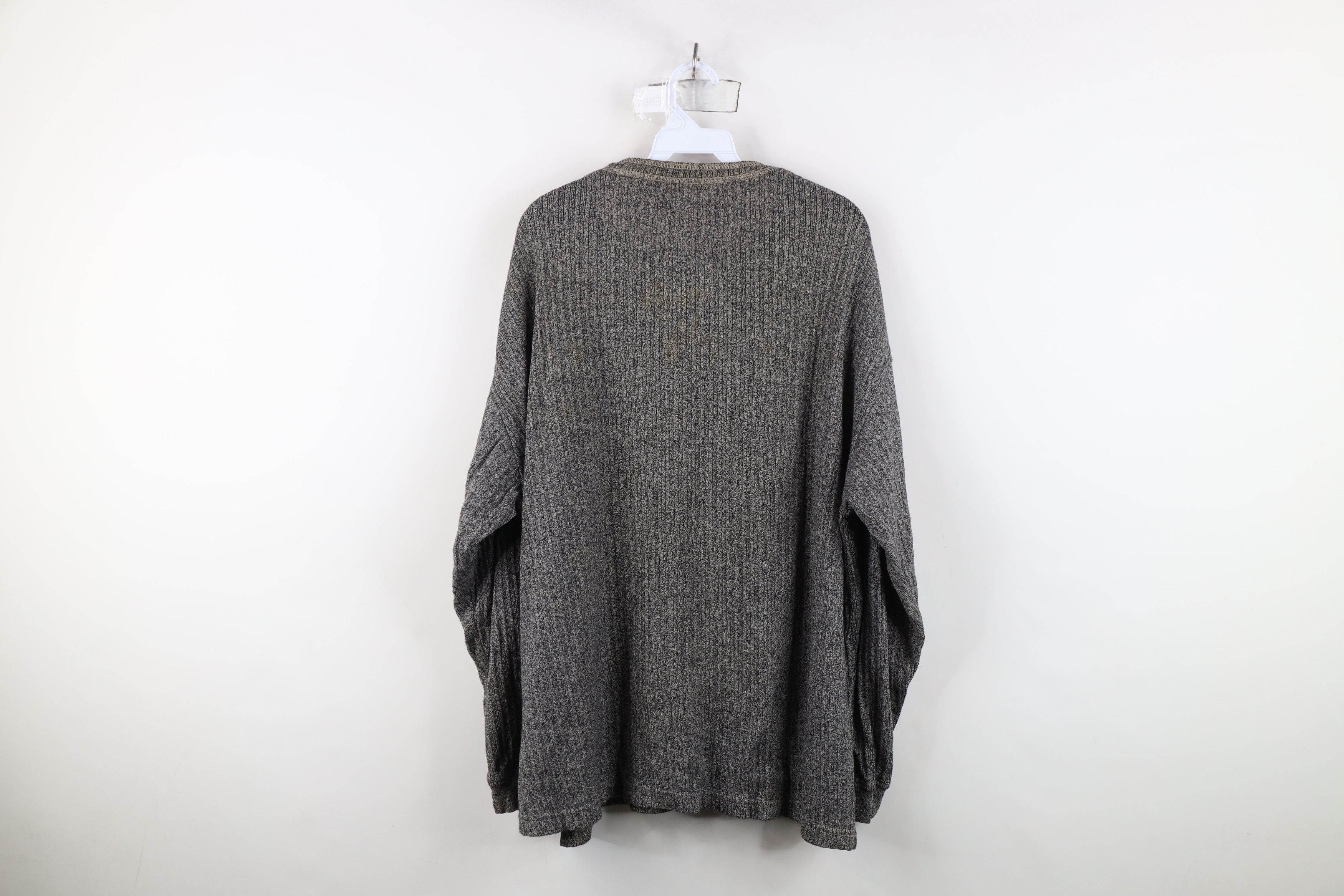 Vintage Vintage 90s Streetwear Heavy Ribbed Knit Henley T-Shirt Size US L / EU 52-54 / 3 - 12 Thumbnail