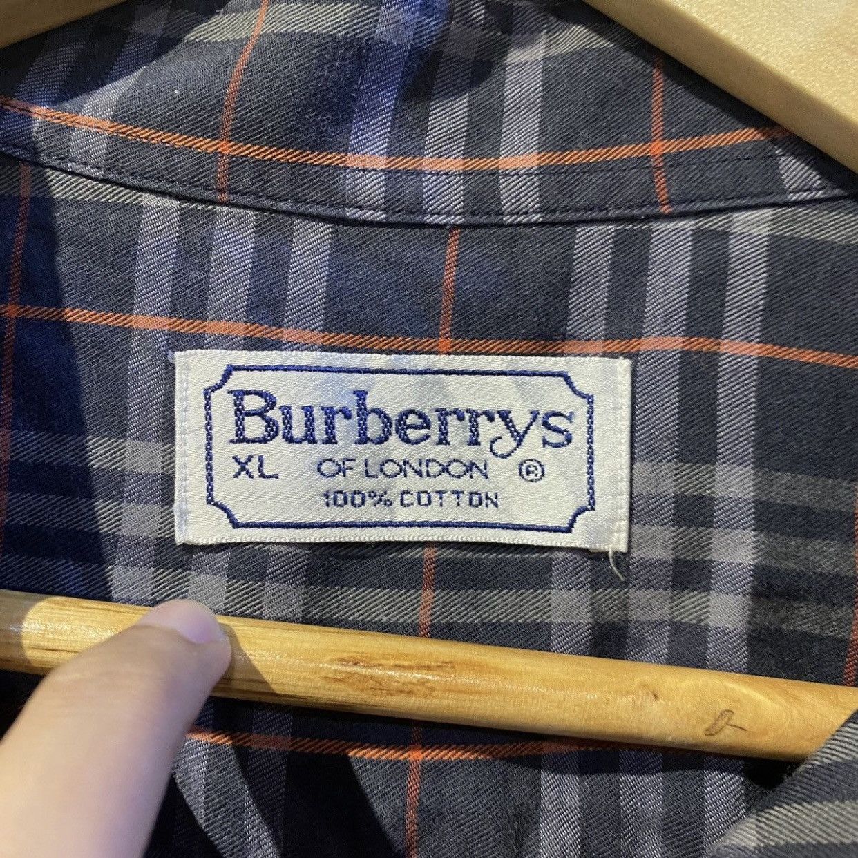 Burberry × Vintage Burberrys Luxury Brand Small Logo Design Shirt Size US XL / EU 56 / 4 - 7 Thumbnail