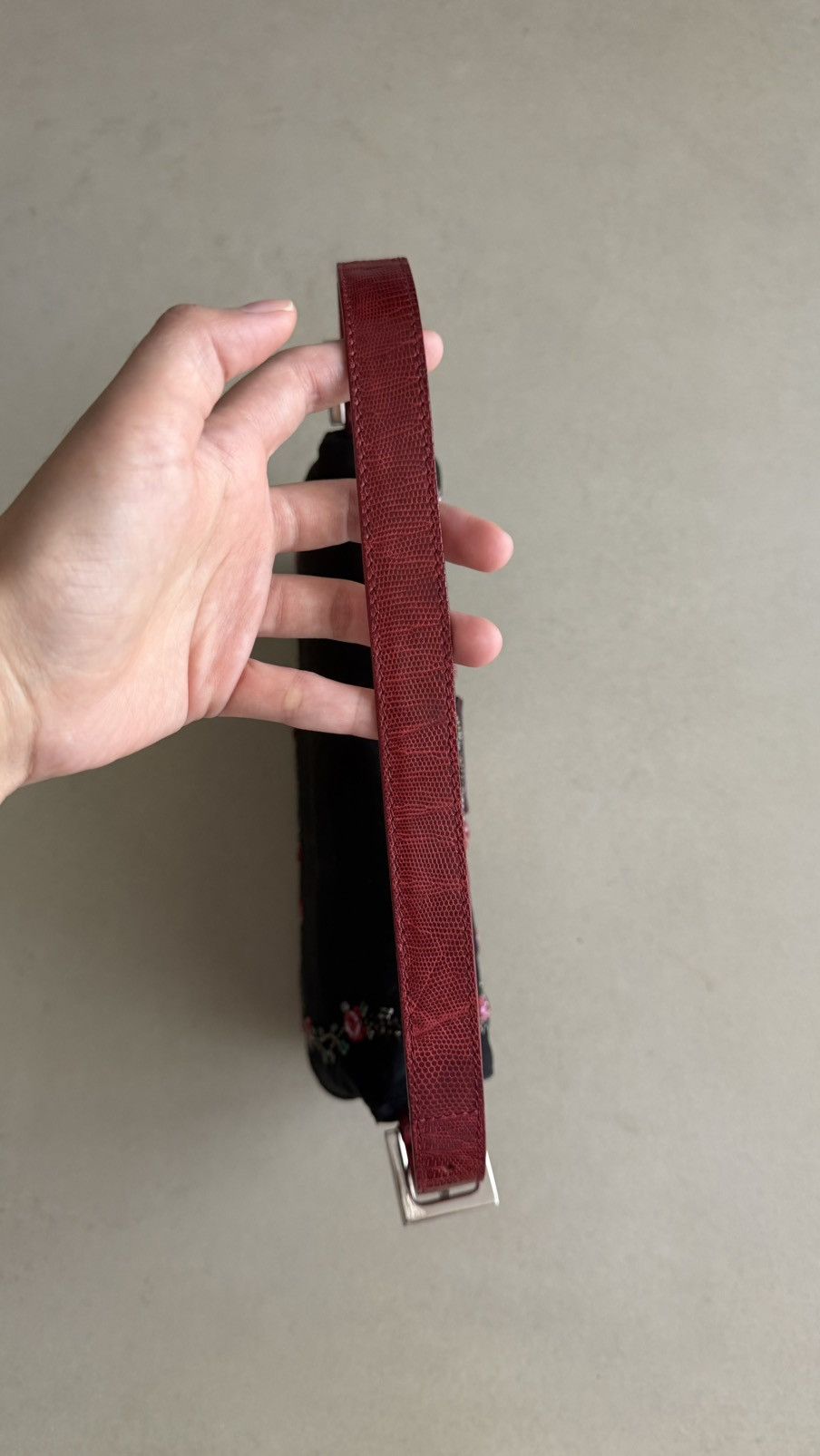 Fendi Fendi Neoprene Lizard Beaded Crystal Baguette Size ONE SIZE - 3 Thumbnail