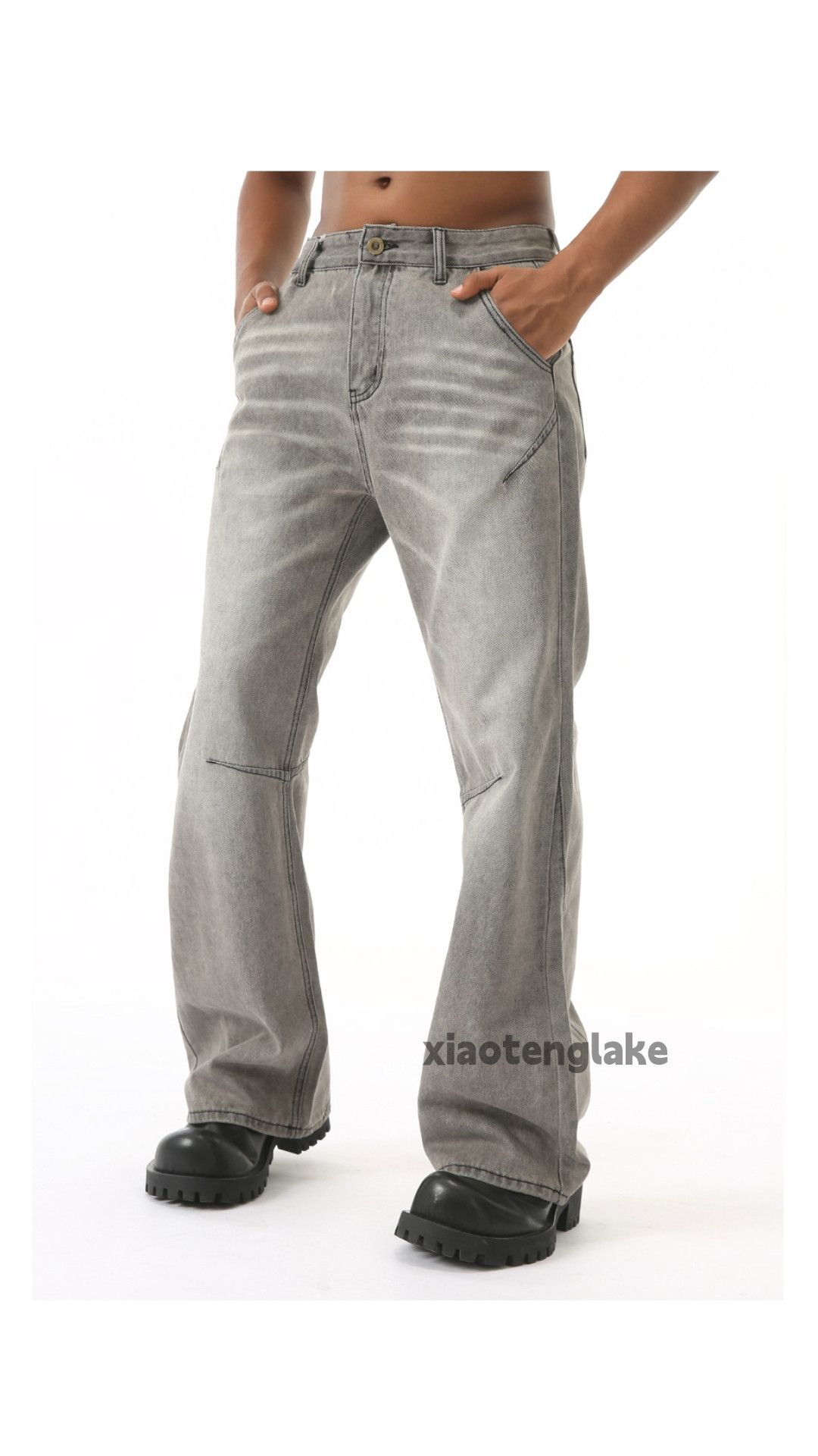 Jean × Vintage washed faded cleanfit yuppie bootcut flared y2k jeans Size US 30 / EU 46 - 2 Thumbnail