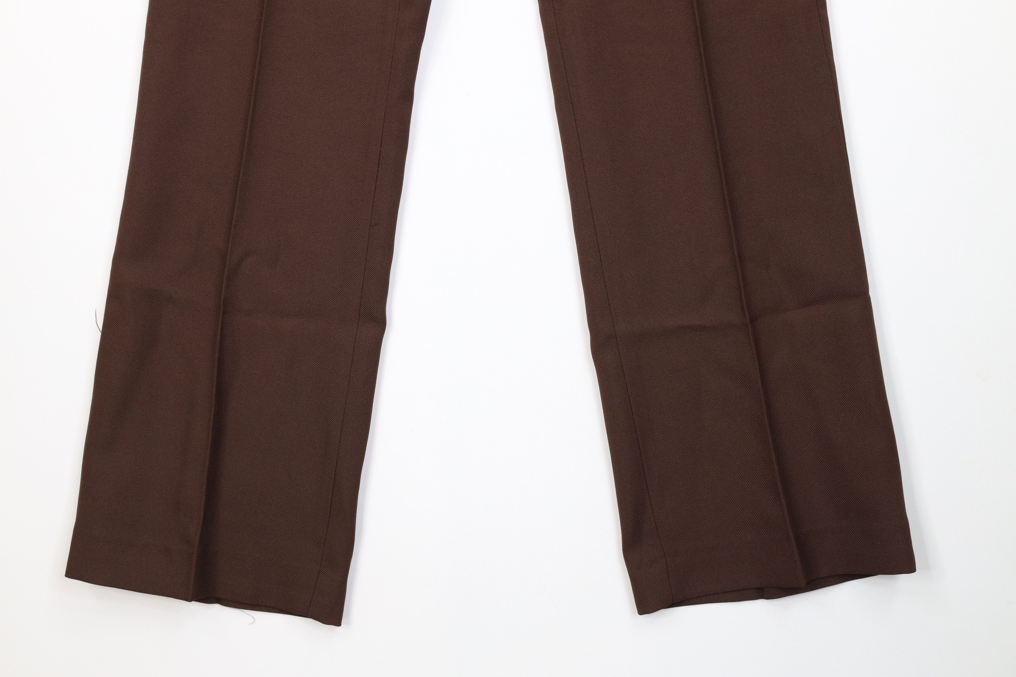 Vintage Deadstock Vintage 70s Streetwear Wide Leg Chino Pants Brown Size US 30 / EU 46 - 4 Thumbnail