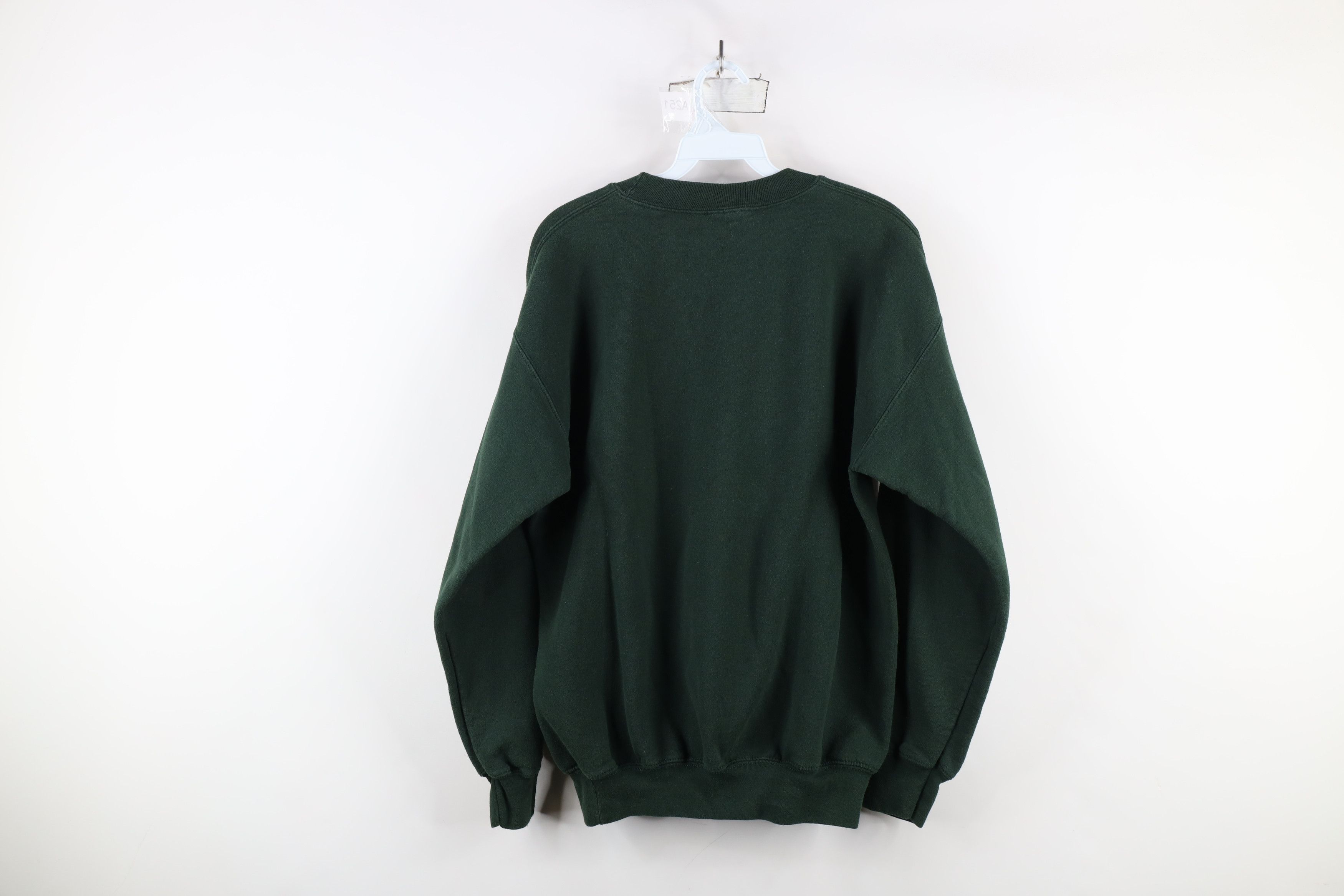 Vintage Vintage 90s Spell Michigan State University Sweatshirt Green Size US L / EU 52-54 / 3 - 8 Thumbnail
