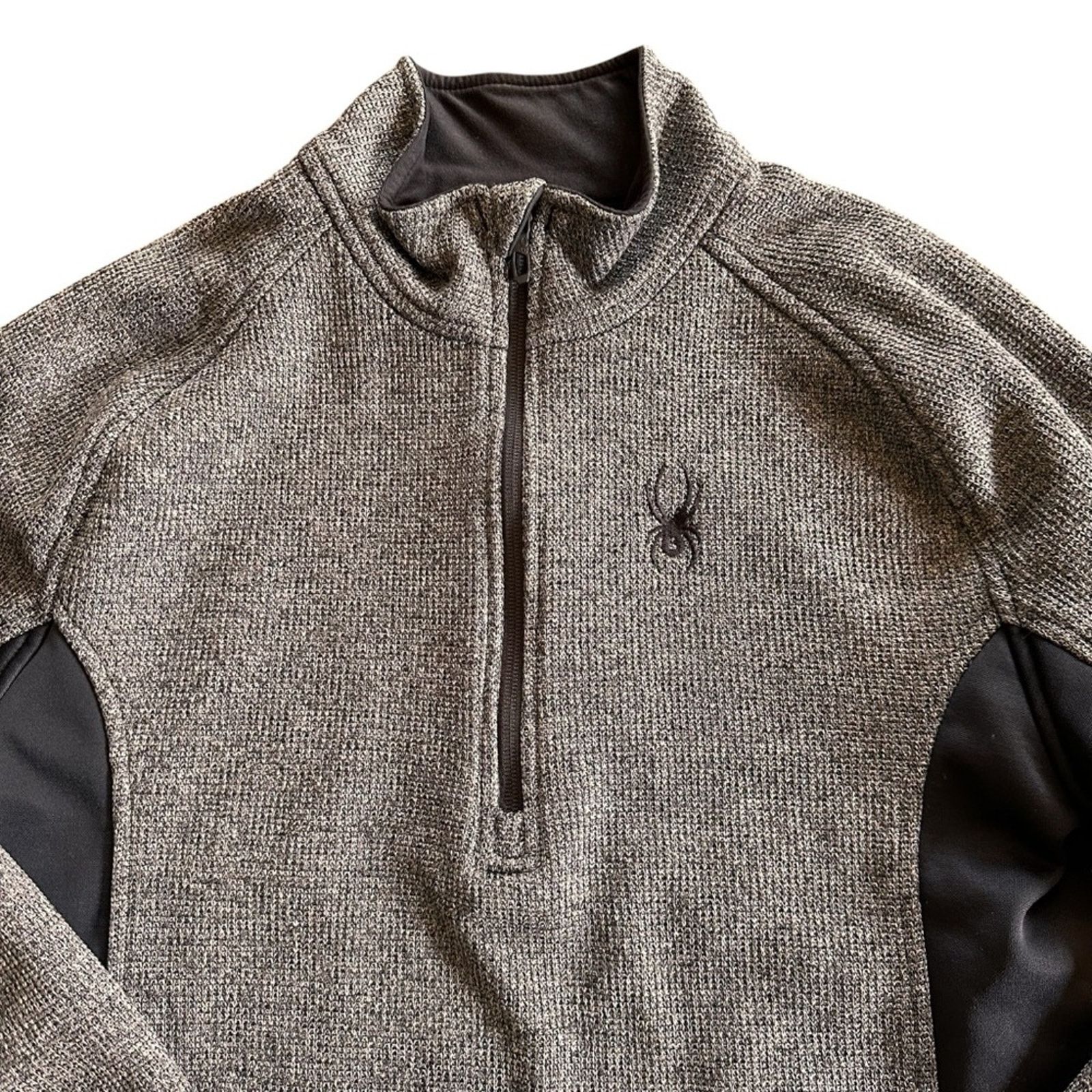 Spyder Spyder Men’s Outbound Half Zip Sweater - Size M - Gray/Black Size US M / EU 48-50 / 2 - 6 Thumbnail