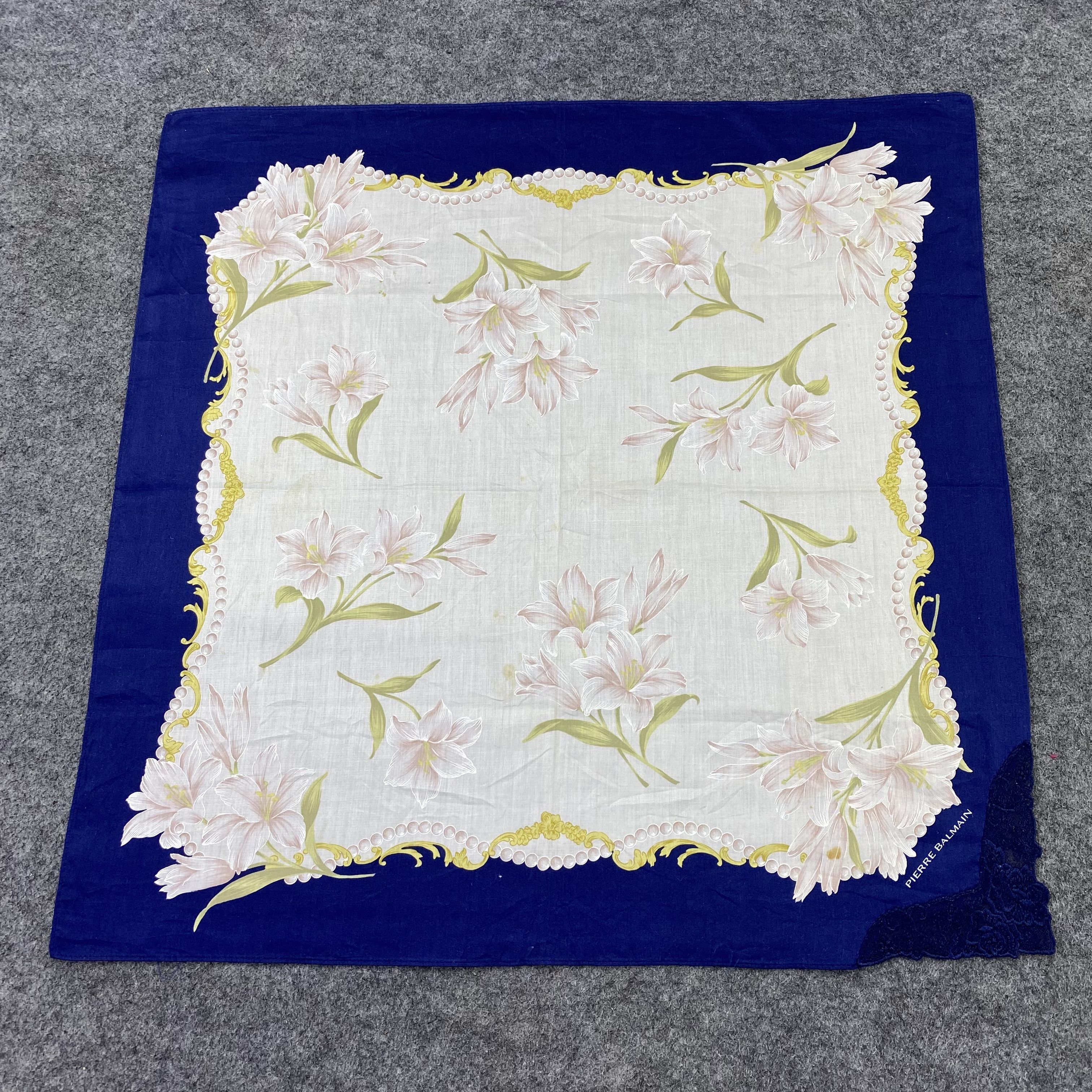 Pierre Balmain × Vintage Pierre Balmain Handkerchief / Bandana / Neckerchief-B1093 Size ONE SIZE - 3 Thumbnail