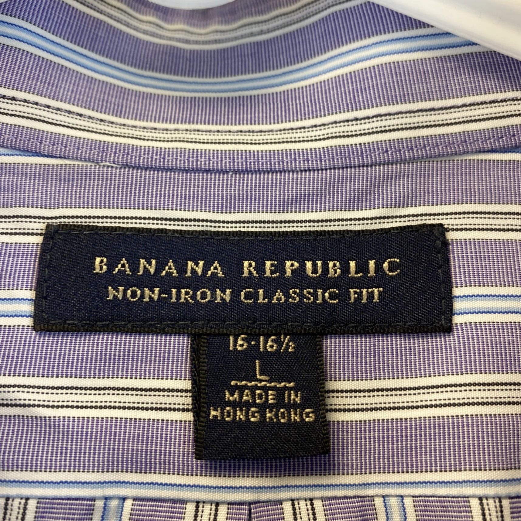 Banana Republic Banana Republic Men’s Size L 16 1/2 Button Up Dress Shirt Classic Fit 76-58 Size 42R - 6 Thumbnail