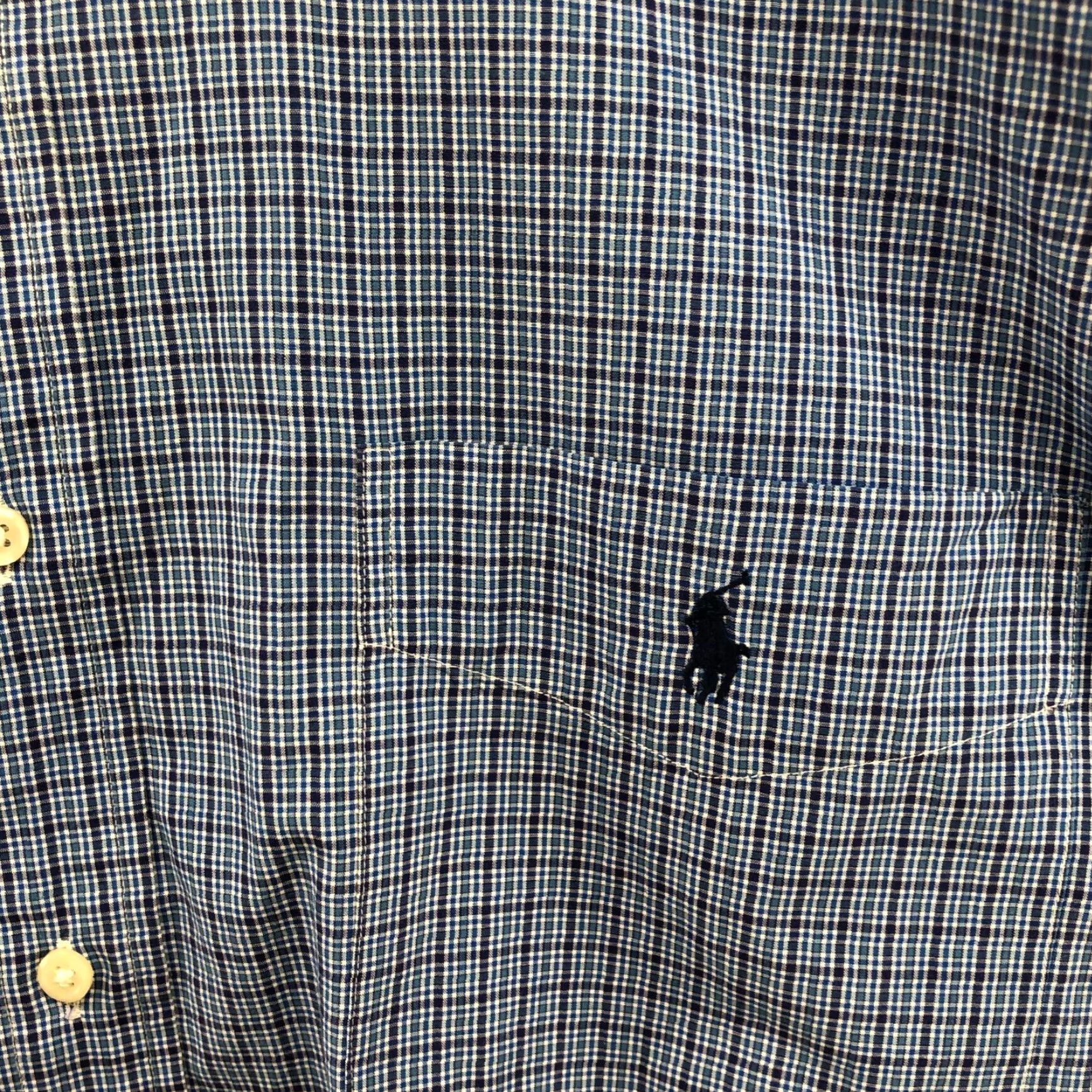 Ralph Lauren VTG Ralph Lauren Long Sleeve Shirt Mens XL Blake Cotton Popin Blue Plaid Button Size US XL / EU 56 / 4 - 7 Thumbnail
