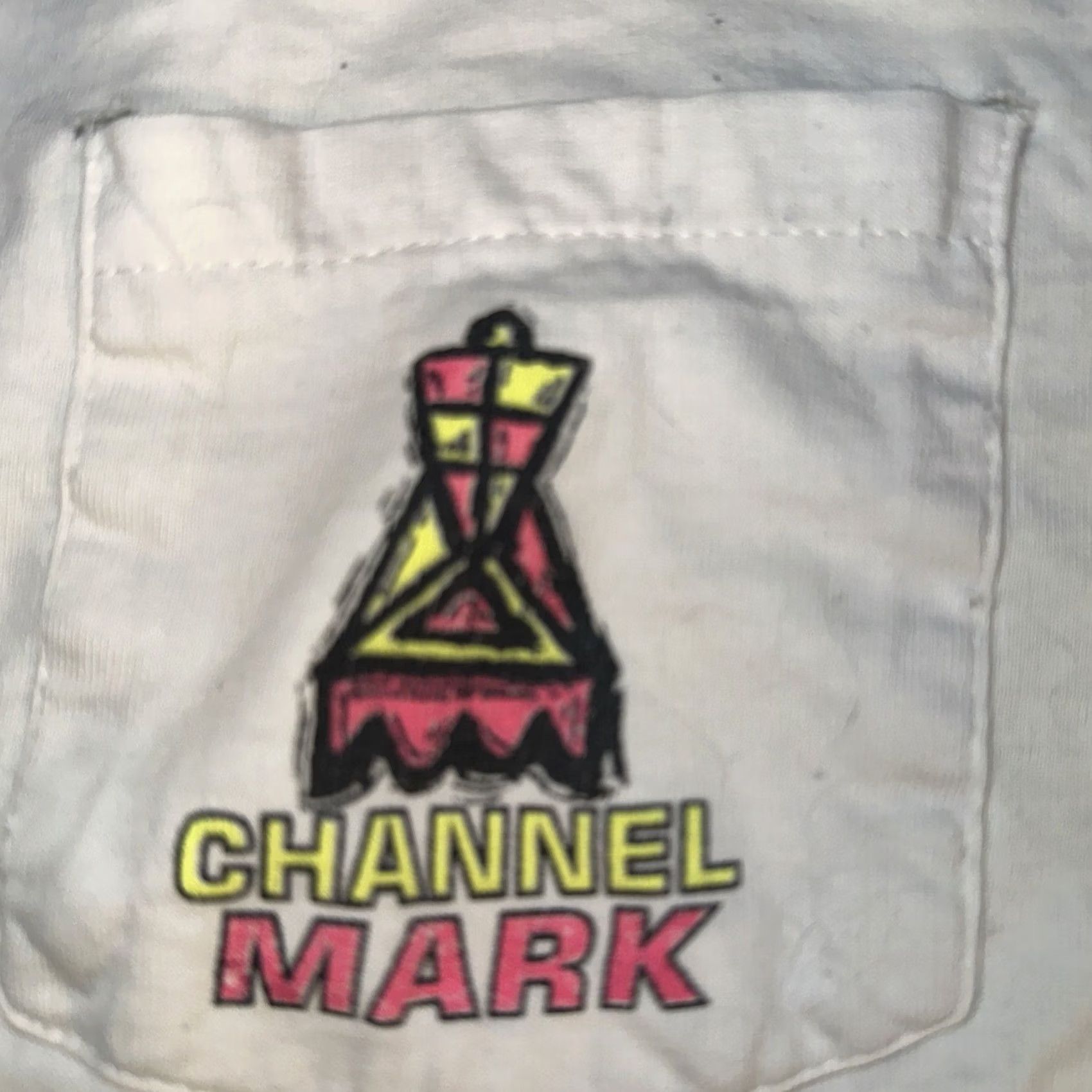 Hanes VINTAGE Channel Mark Pocket T-Shirt Mens Large White USA Made Hanes Shirt Size US L / EU 52-54 / 3 - 3 Thumbnail