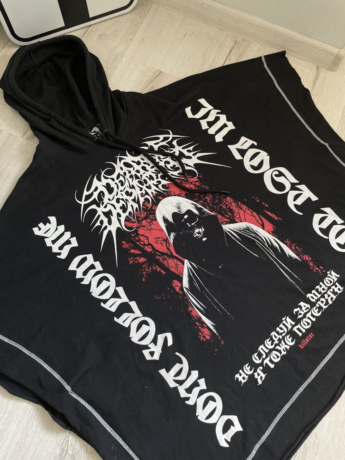 Seditionaries × Tripp NYC Killstar Grunge Poncho Oversized Hoodie Gothic Asymmetric Y2 Size US L / EU 52-54 / 3 - 6 Thumbnail