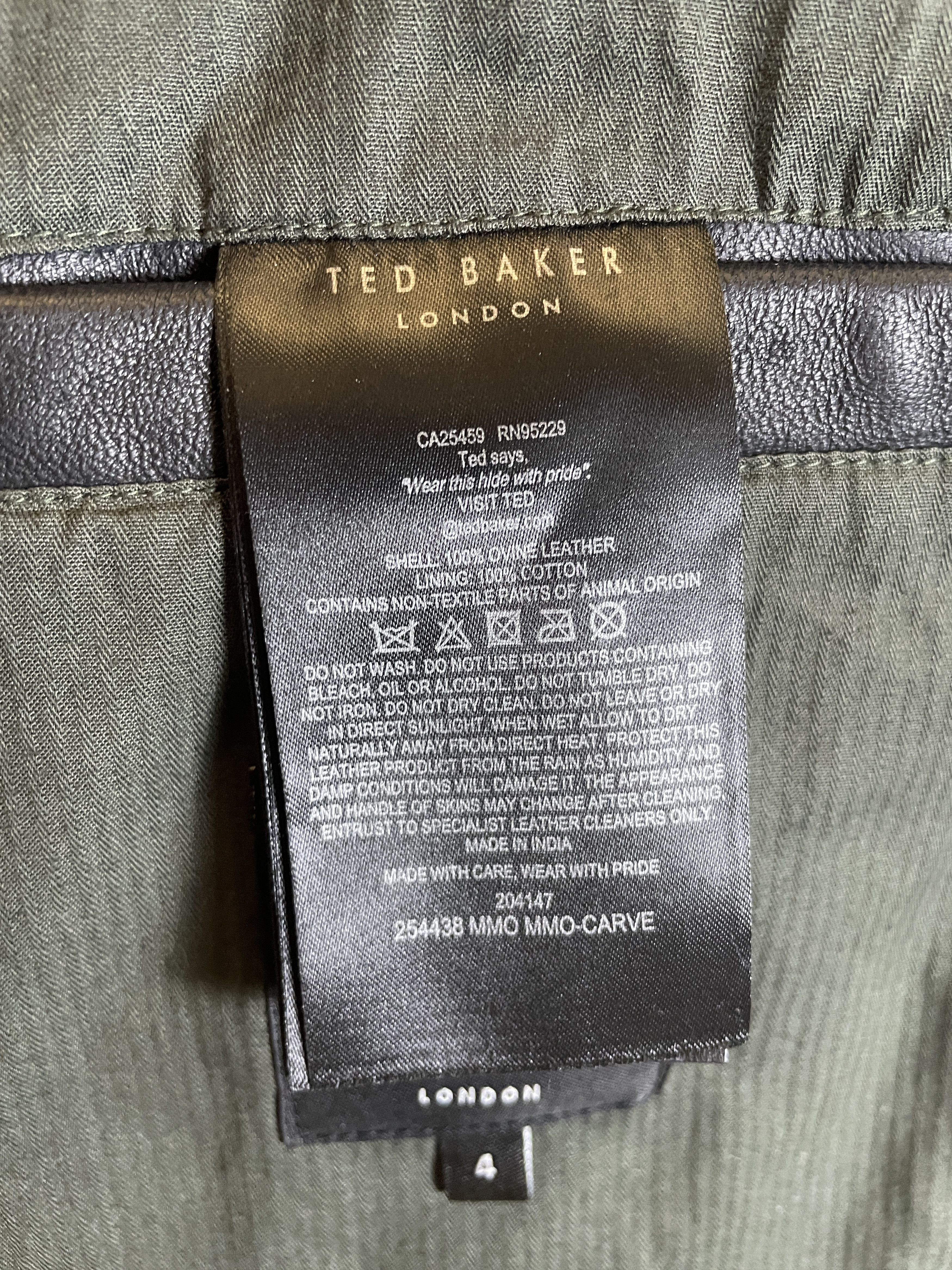 Ted Baker $1095 Ted Baker London Carve Leather Biker Jacket Size US XL / EU 56 / 4 - 5 Thumbnail