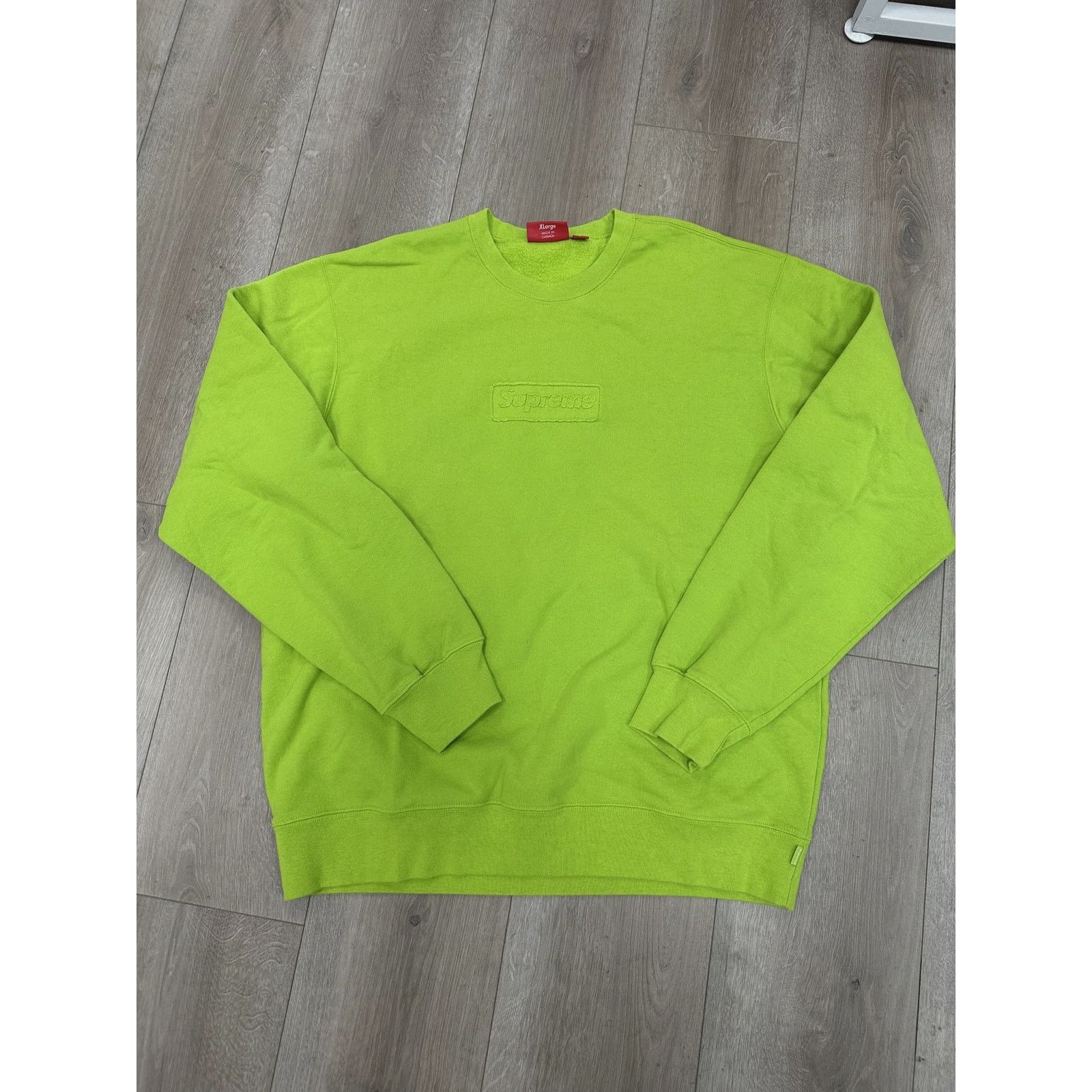 スウェット Supreme 20ss Cutout Logo Crewneck Lime Supreme Supreme “prada” logo crewneck | Grailed