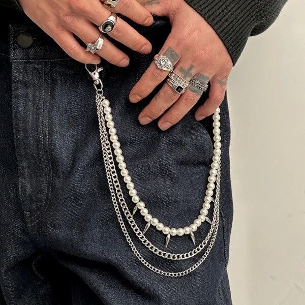 Jewelry Punk Beads Waist Wallet Pants Chain Size ONE SIZE - 1 Thumbnail