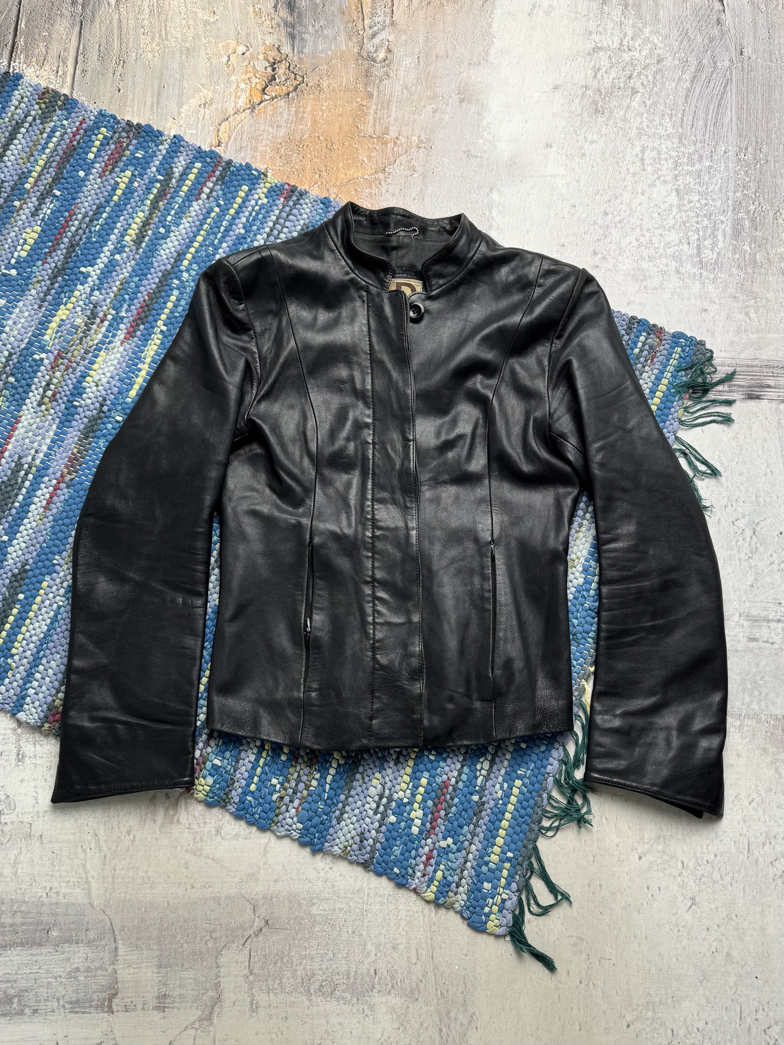 Vintage Vintage Cropped Leather Jacket A8(V1)D15 Size L / US 10 / IT 46 - 1 Thumbnail