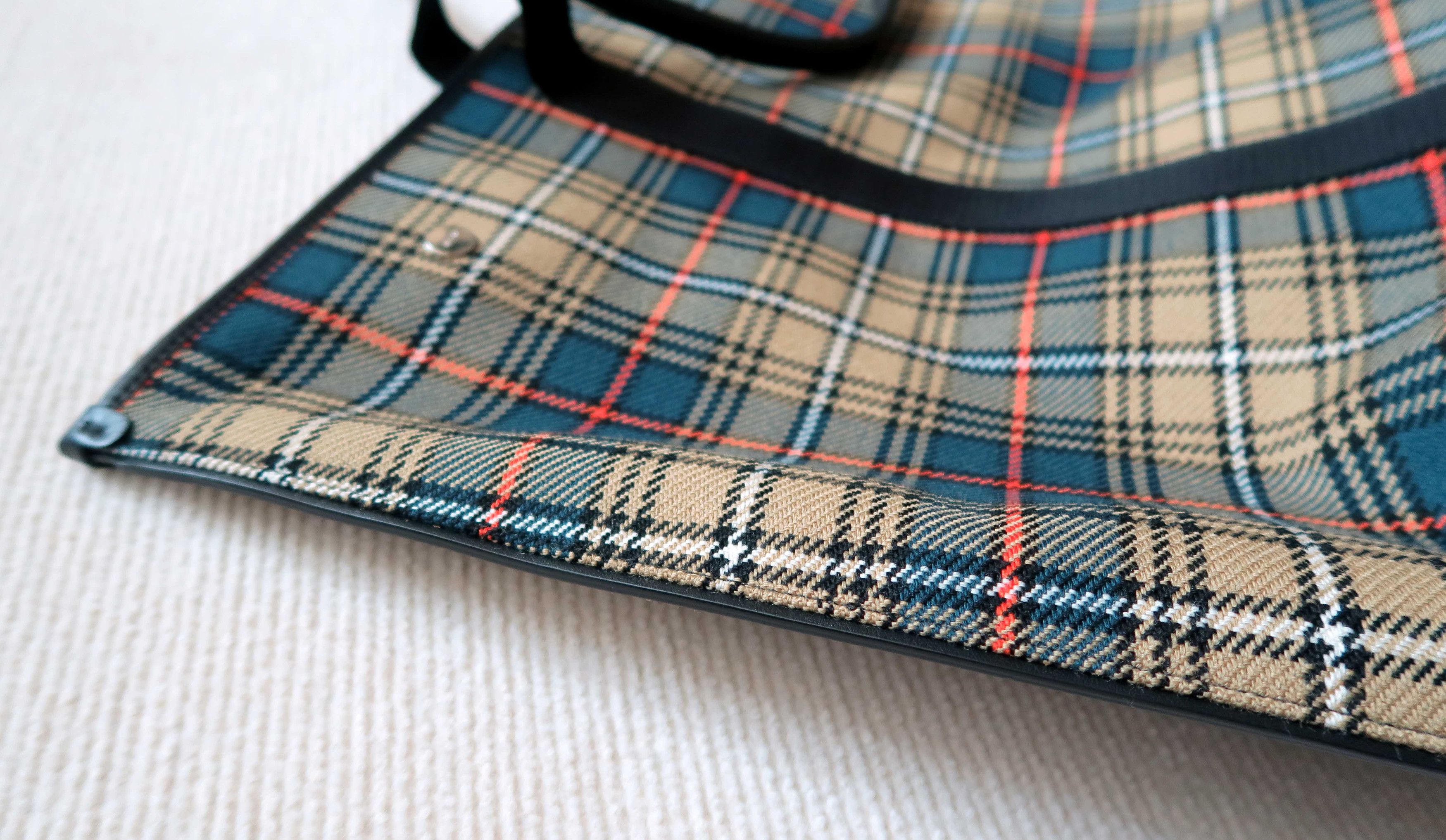 Bally Bally Checkered Unisex Canvas Leather Trim Tote Shoulder Bag Size ONE SIZE - 11 Thumbnail
