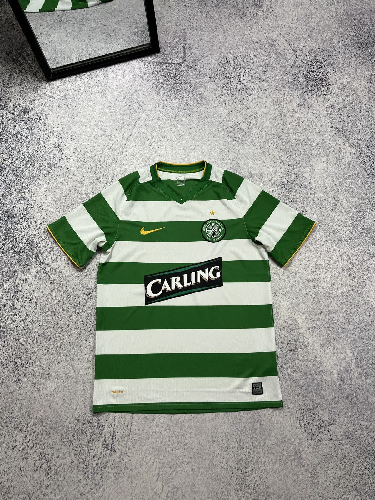 Nike × Vintage Nike FC Celtic 2008/2009 Home Soccer Jersey Football Shirt Size US S / EU 44-46 / 1 - 1 Thumbnail