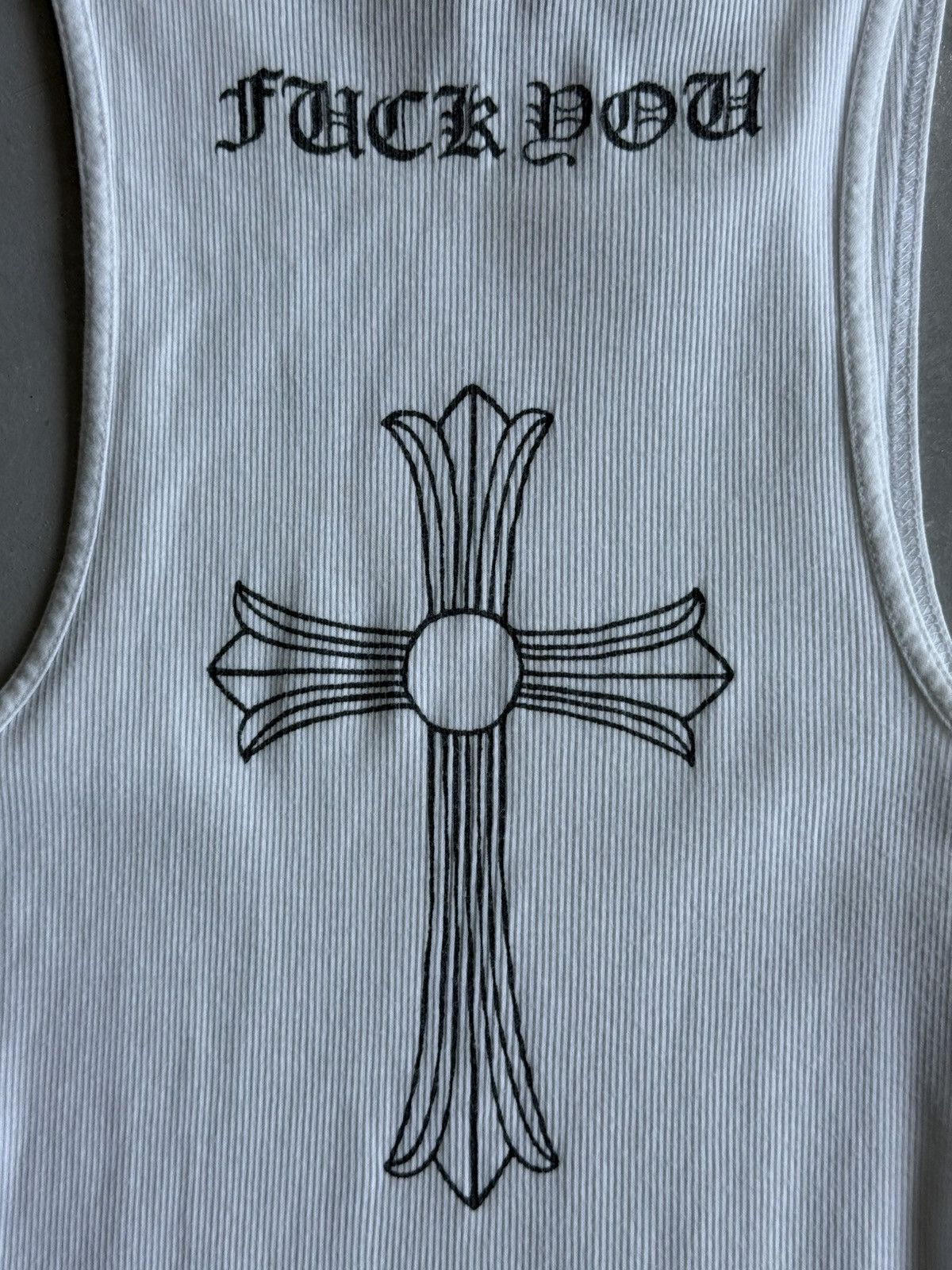 Chrome Hearts 90s - Cross FUCK YOU Thermal Tanktop Size US M / EU 48-50 / 2 - 4 Thumbnail