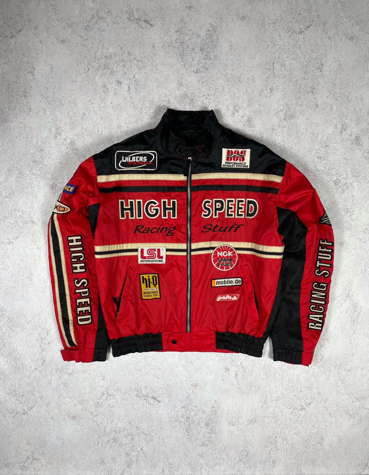 Vintage High Speed Vintage Racing Moto Jacket Big Logo M Size US M / EU 48-50 / 2 - 1 Thumbnail