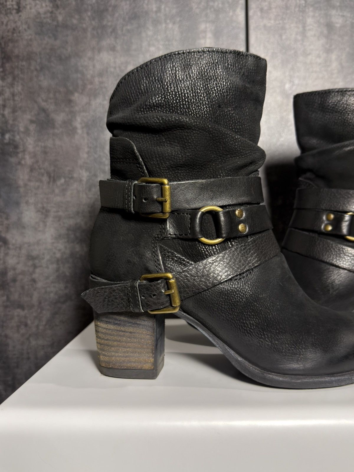 Vintage Vintage Leather Belted Heels Boots Western Owens Dirk Yohji Size US 9 / IT 39 - 5 Thumbnail