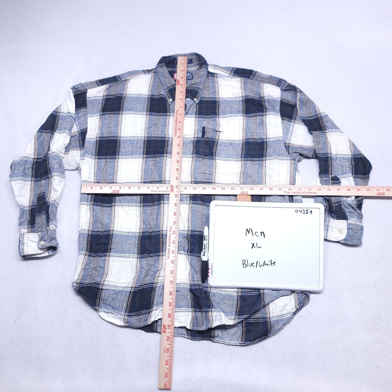 Chaps Chaps Buffalo Check Flannel Shirt Mens Size XL Blue White Size US XL / EU 56 / 4 - 6 Thumbnail