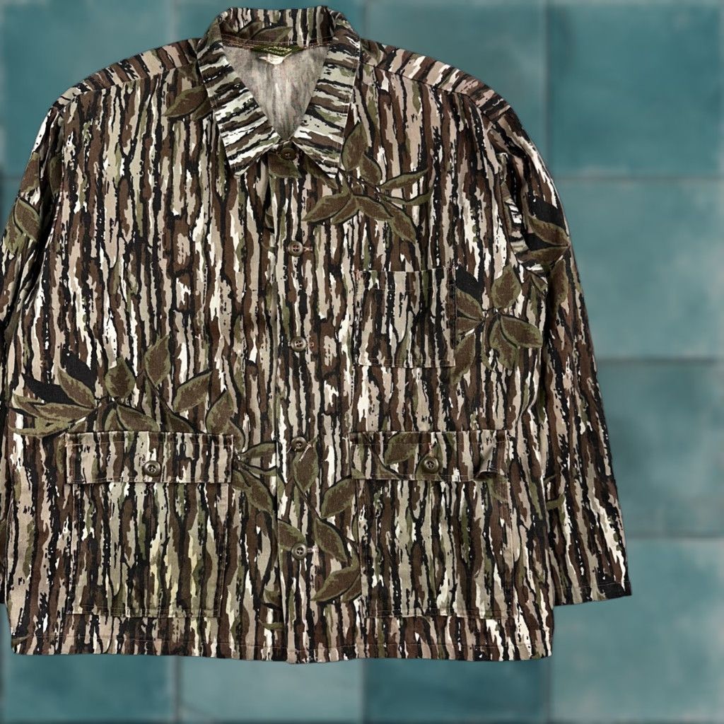 Realtree VINTAGE Realtree Spartan 80s Camouflage Shirt Mens XL Button-Up Long Sleeve US Made Size US XL / EU 56 / 4 - 1 Thumbnail