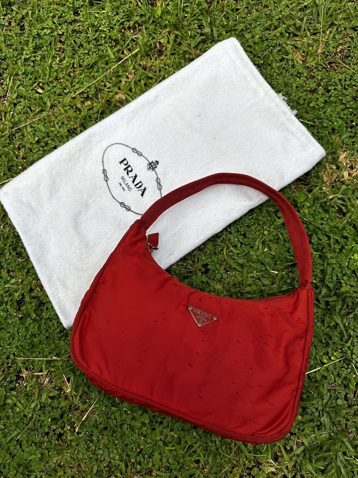 Prada PRADA HOBO MINI 2000 RED EDITION | Grailed