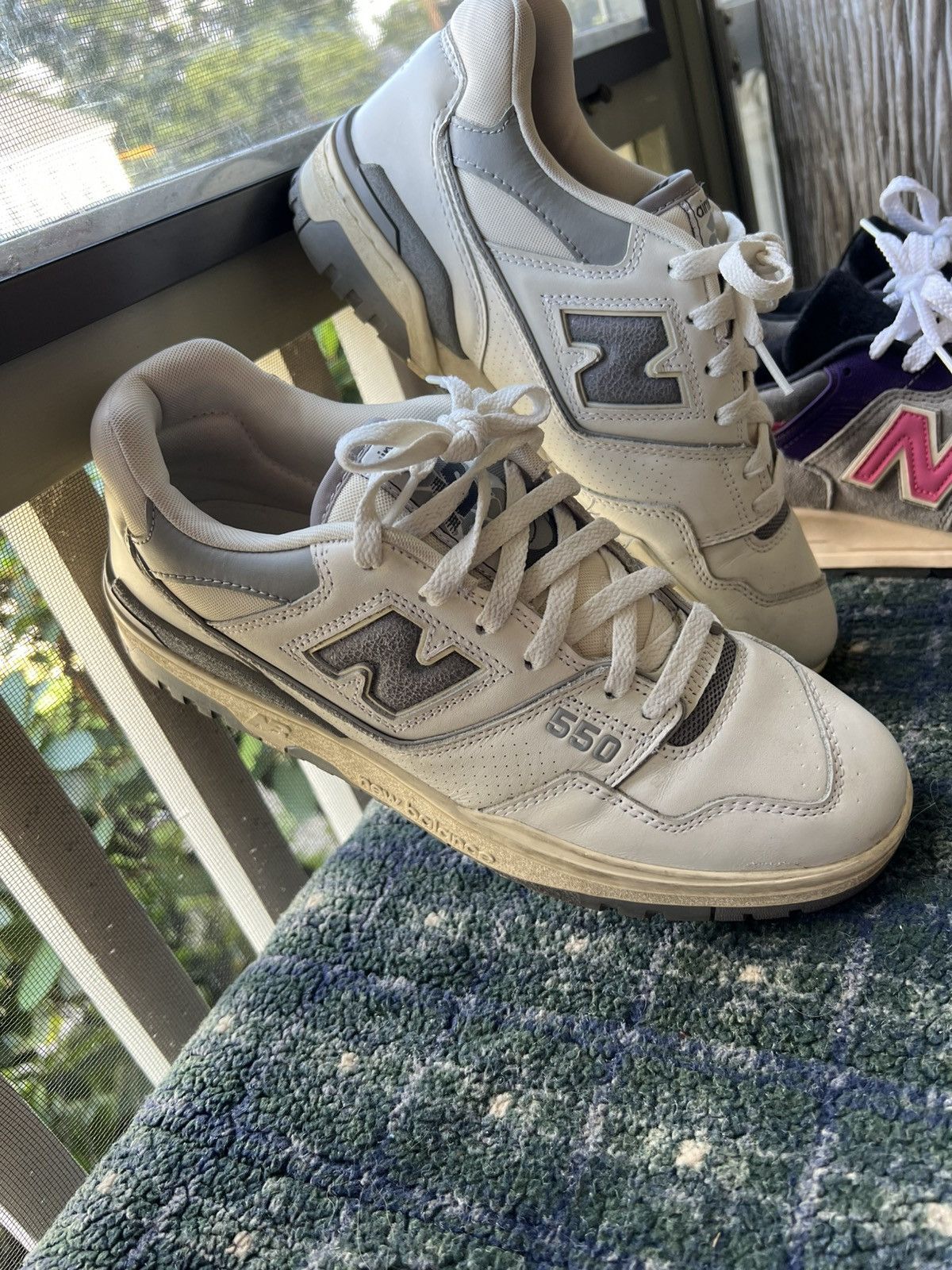 Aime Leon Dore × New Balance ALD New Balance 550 Aime Leon Dore White Grey Size US 9.5 / EU 42-43 - 2 Thumbnail