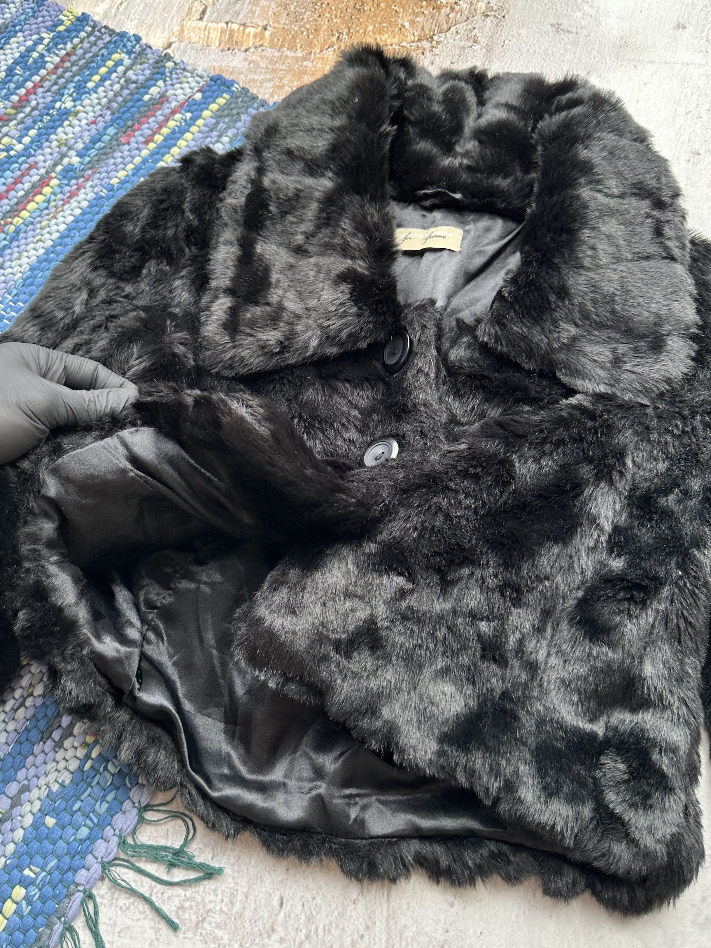 Japanese Brand Vintage Faux Fur Cropped Coat A216D15(391) Size S / US 4 / IT 40 - 4 Thumbnail