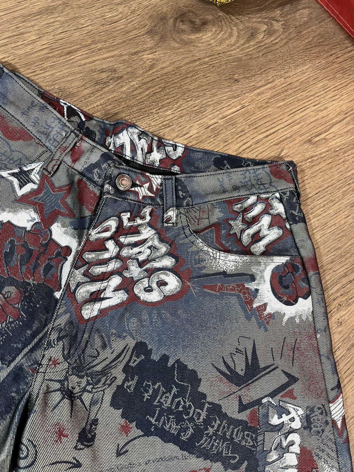 Rap Tees Y2K Wide Leg Graffiti Baggy Skate Vintage Hip Hop Rap Pants Size US 34 / EU 50 - 11 Thumbnail