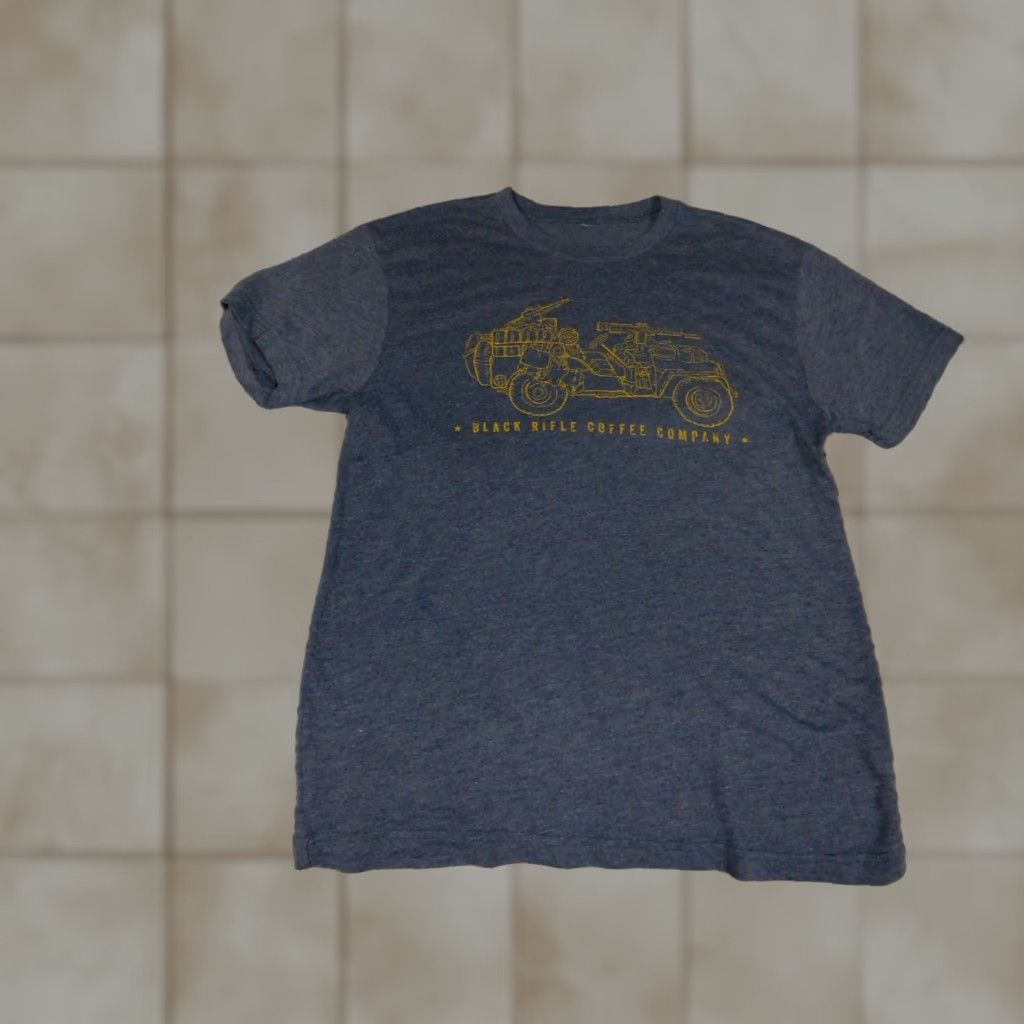 Vintage Black Rifle Shirt Small Blue Graphic Short Sleeve Crew Neck Cotton Knit Logo 90s Mens T-Shirt Size US S / EU 44-46 / 1 - 1 Thumbnail