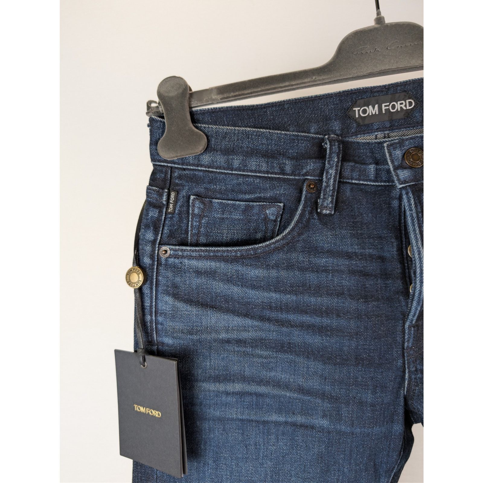Tom Ford o1rshd1 Slim Fit Denim Jeans in Navy Blue Size US 30 / EU 46 - 6 Thumbnail