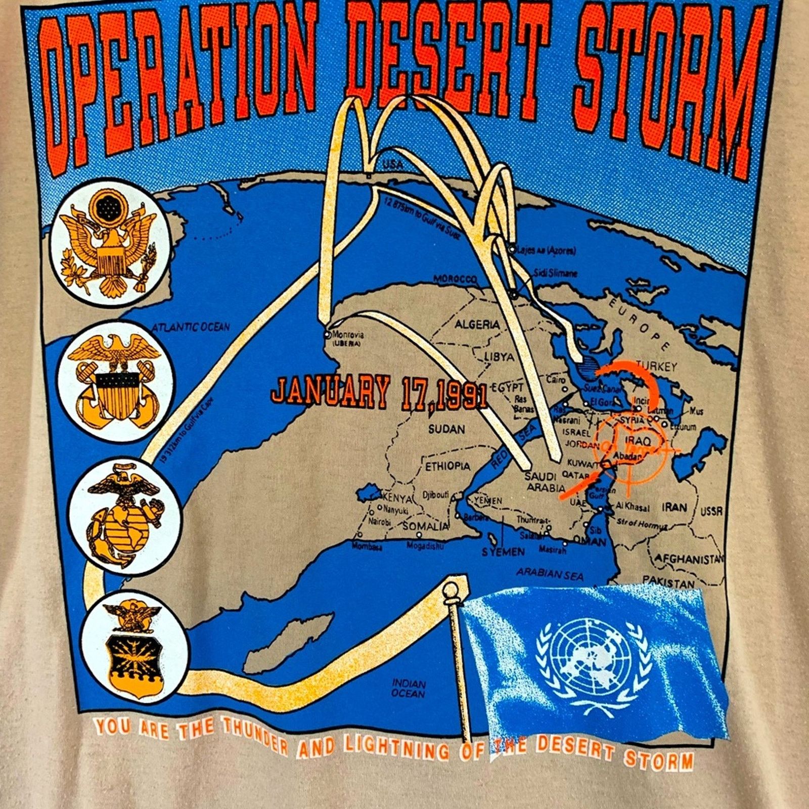 Vintage VINTAGE 1991 OPERATION DESERT STORM SINGLE STITCH SHIRT Size US L / EU 52-54 / 3 - 2 Thumbnail