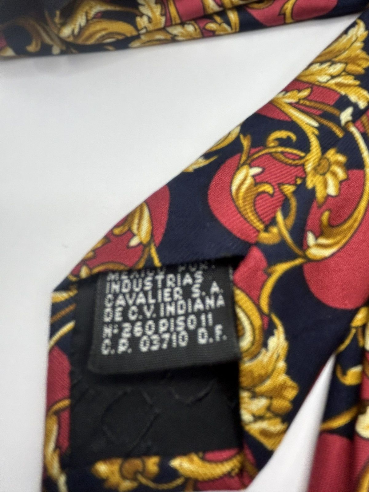 Christian Dior Monsieur Christian Dior Red & Gold Paisley Tie Size ONE SIZE - 6 Thumbnail