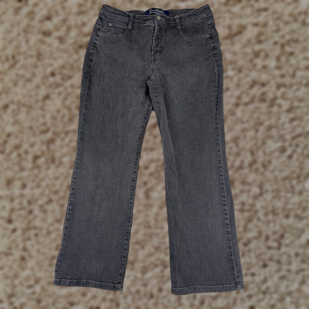 Gloria Vanderbilt Gloria Vanderbilt Jeans Women Bootcut 14 Regular Black Denim Mid Rise 32x28 5-Pocket Stretch Cotton Blend Women Size 36" / US 14 / IT 50 - 1 Thumbnail