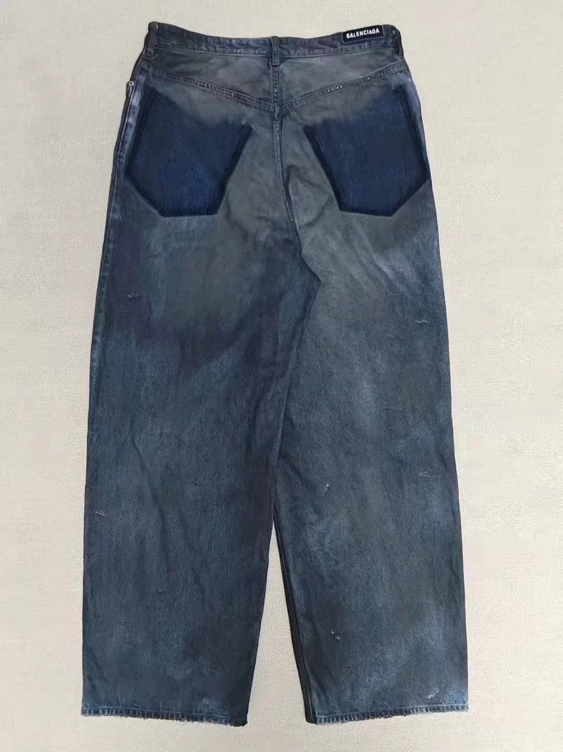 Balenciaga Balenciaga Baggy Denim Jeans with Distressed Details-2507 Size US 34 / EU 50 - 2 Thumbnail
