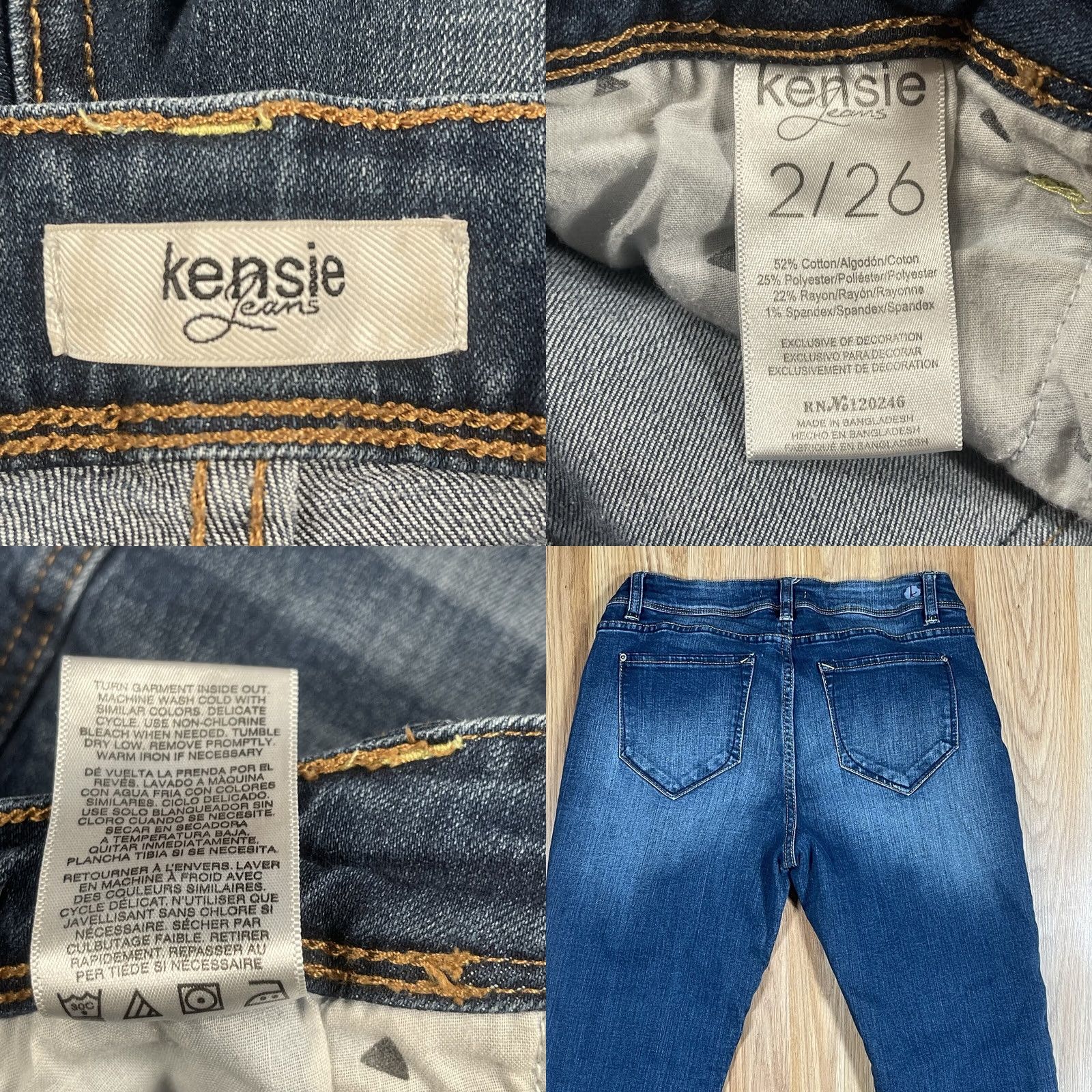 Vintage Kensie Jeans Women's Skinny Mid Rise Blue Wash Denim Pants Size 2/26 Stretch Size 26" / US 2 / IT 38 - 9 Thumbnail