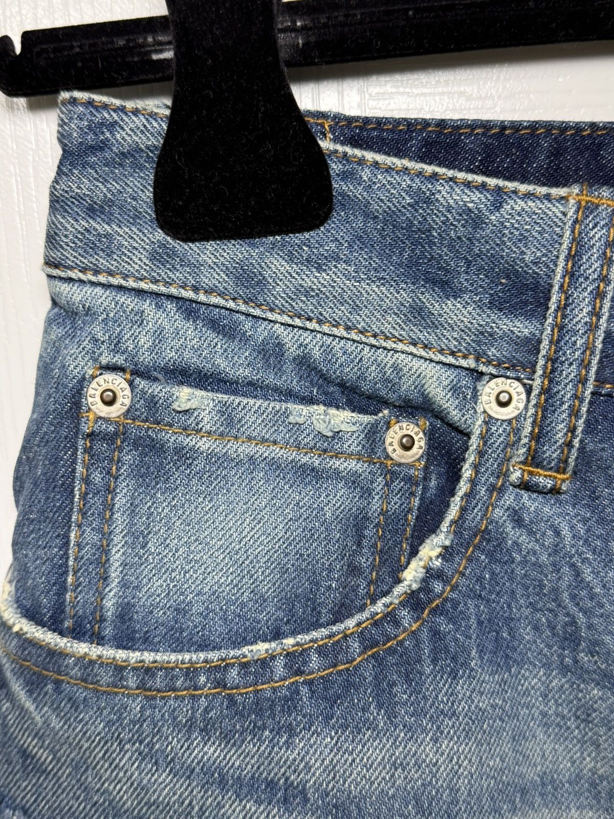 Balenciaga Balenciaga Slashed Denim Trackpants SAMPLE Size US 30 / EU 46 - 6 Thumbnail