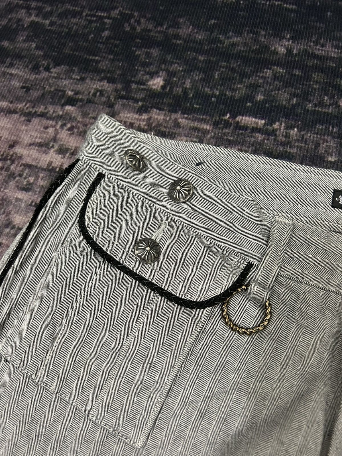 Tornado Mart Japanese Brand Blutenblatt Cross Button Flare Pants Size US 32 / EU 48 - 9 Thumbnail