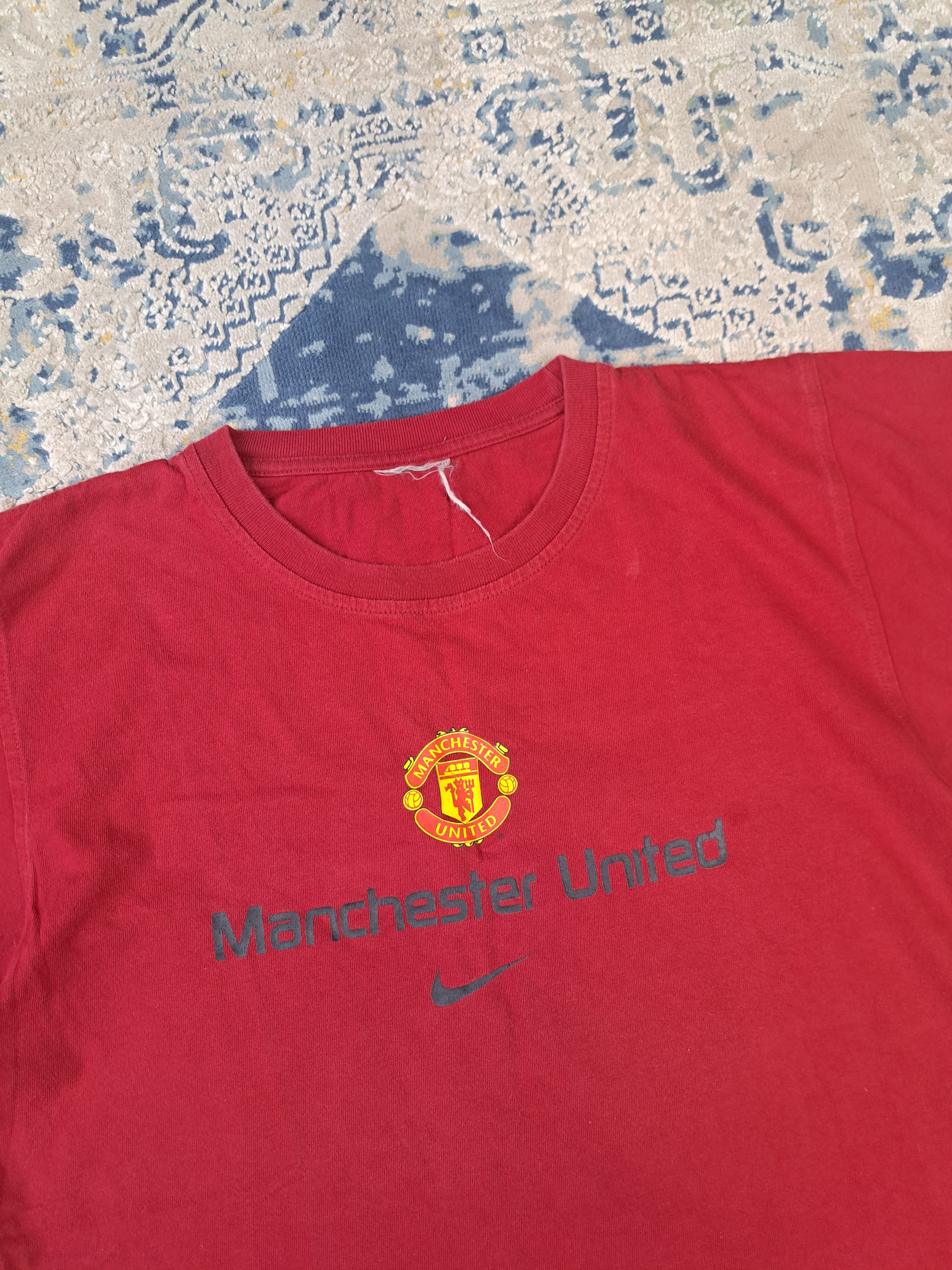 Nike Vintage 00s Nike x Manchester United Center Swoosh Tee Size US M / EU 48-50 / 2 - 2 Thumbnail