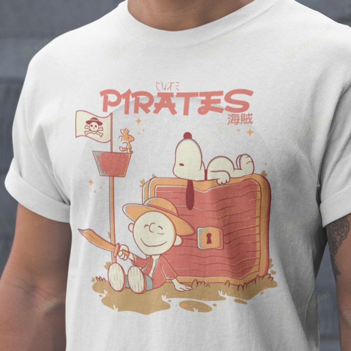 The Unbranded Brand Pirates Sleep One Piece T-Shirt Size US L / EU 52-54 / 3 - 2 Thumbnail