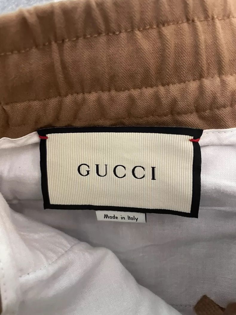 Gucci Gucci Khaki stitching horse pants, sweatpants, sports pants Size US 28 / EU 44 - 5 Thumbnail